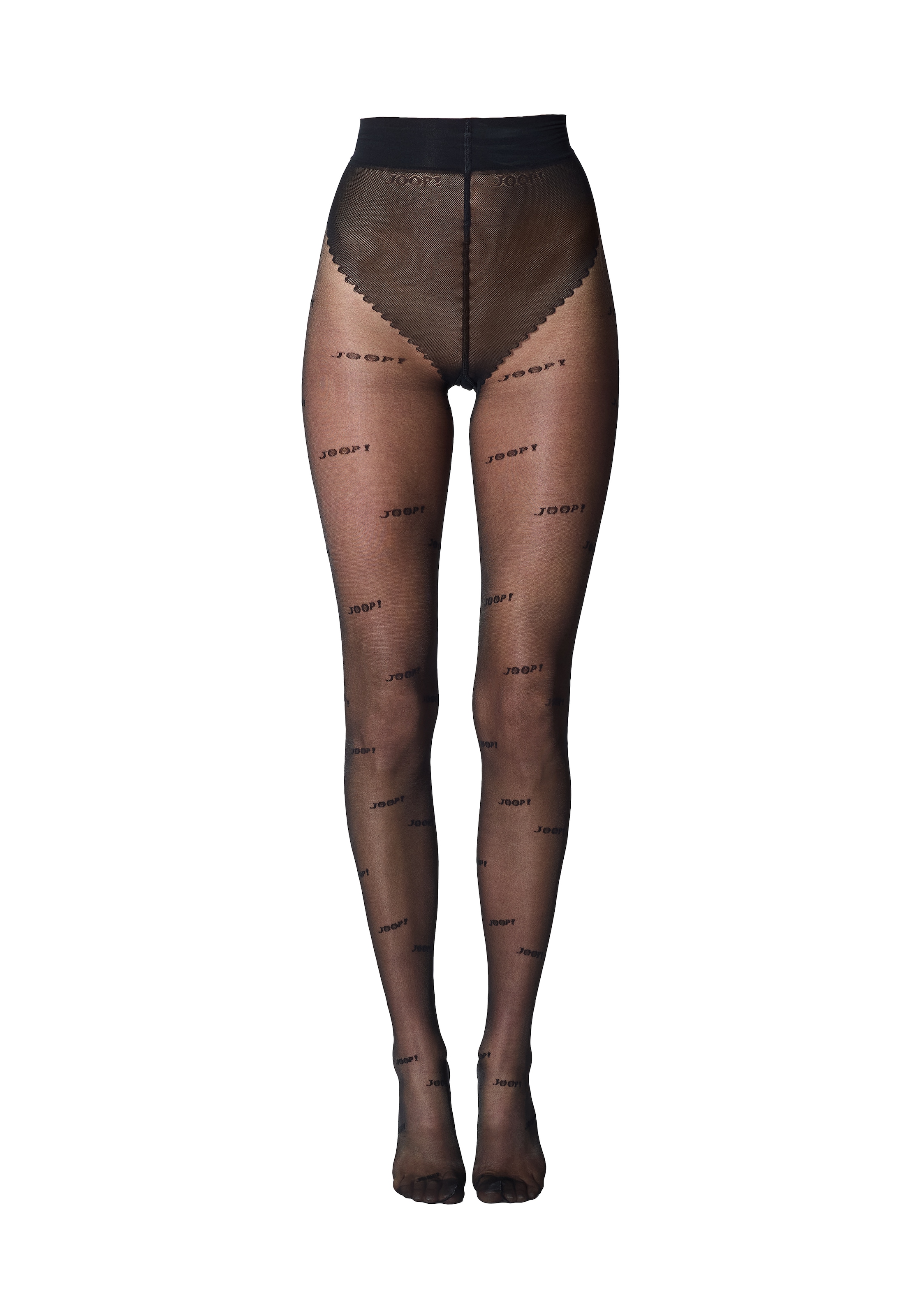 JOOP! Feinstrumpfhose 20 DEN 20 DEN, mit atmungsaktivem Baumwollzwickel, im modernen Mesh-Look