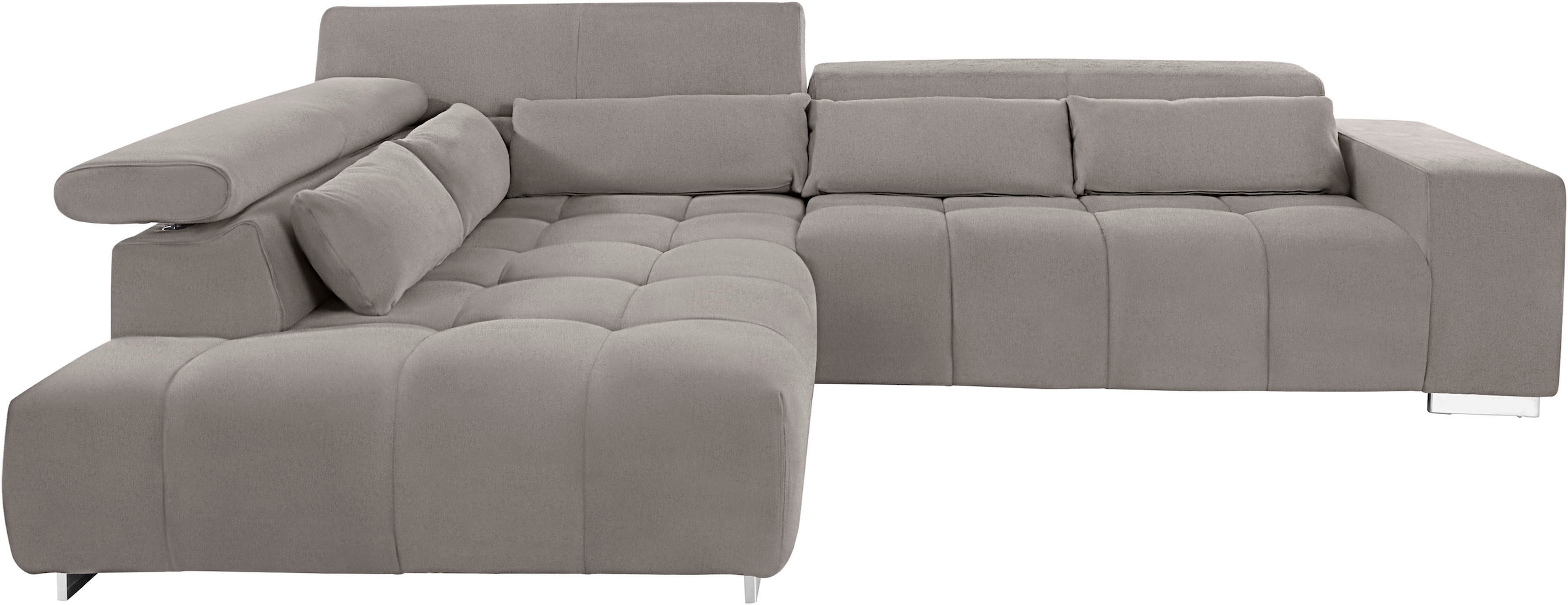 COTTA Ecksofa »Orion L-Form, B: 310 cm« Kopfteilverstellung & 5 Nierenkissen