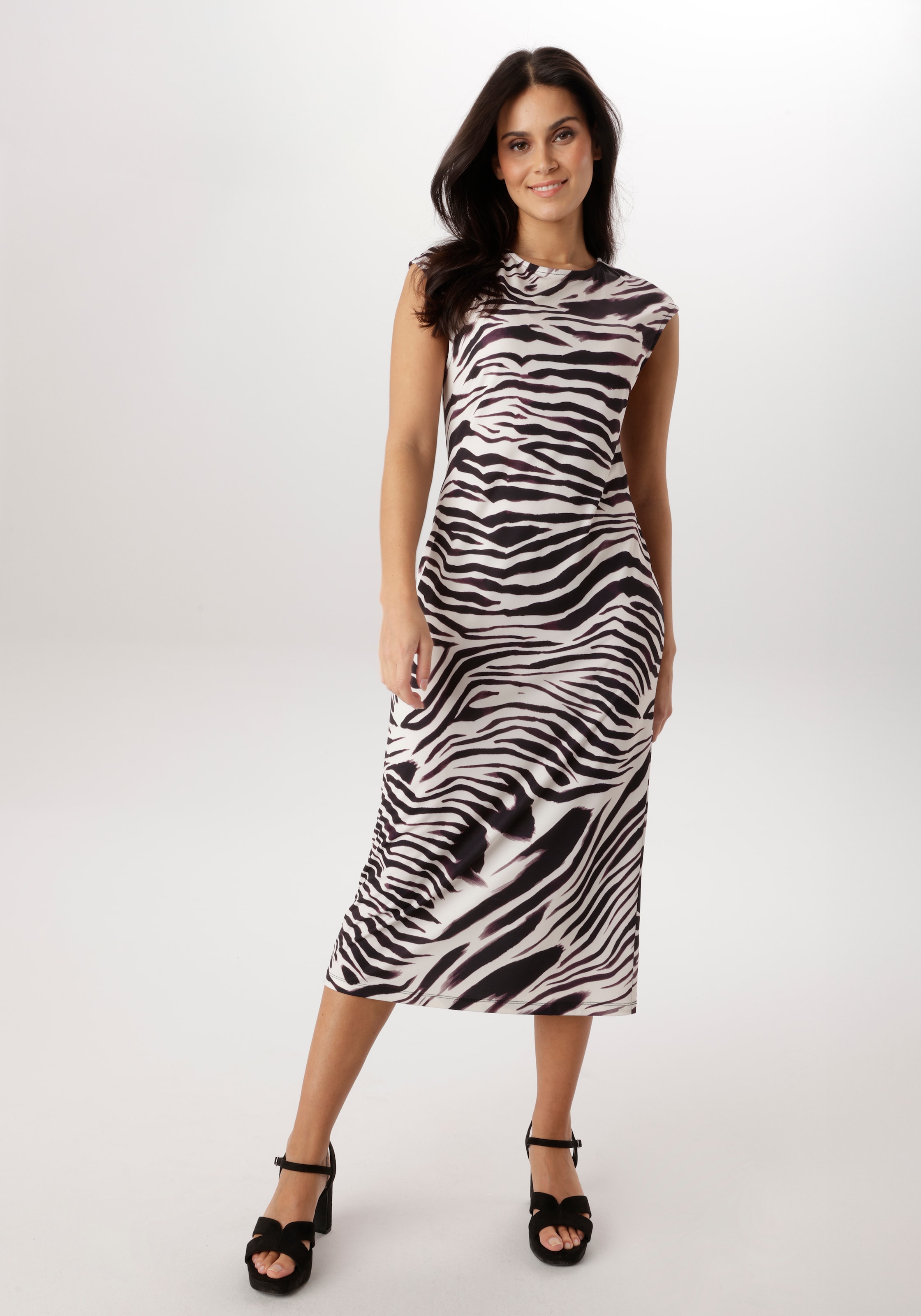 Aniston SELECTED Midikleid im trendigen und raffinierten Animal-Print allover - NEUE KOLLEKTION