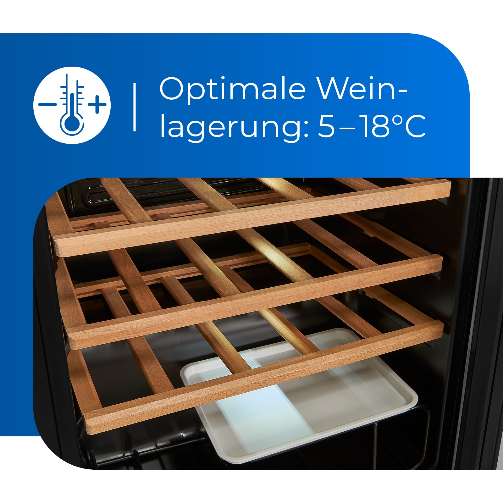 exquisit Weinkühlschrank »WS1-24-GTE-030G schwarzPV«, für 24 St. Standardflaschen á 075l