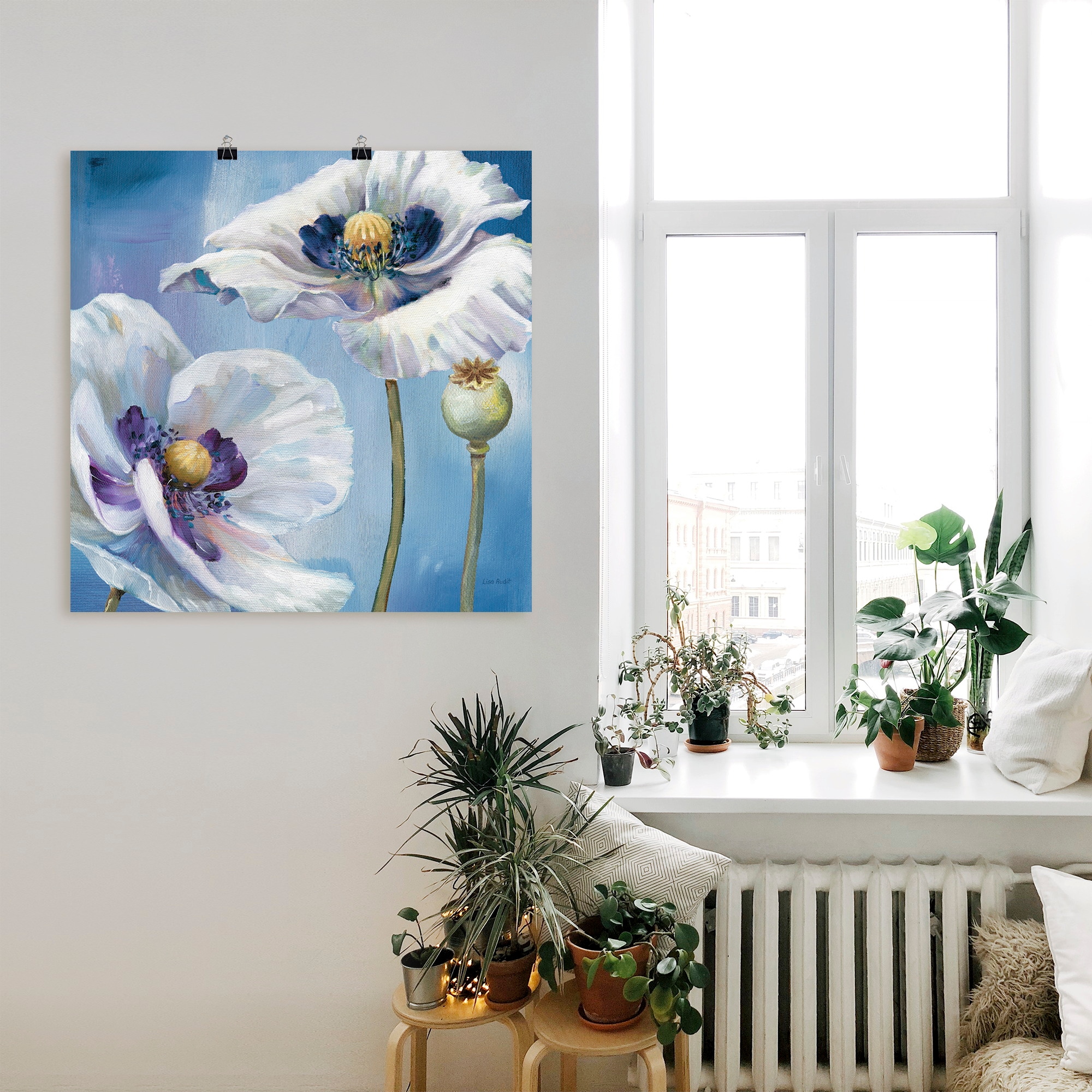 Artland Poster »Blauer Tanz II« Blumen 1 Stk. tlg. ohne Rahmen