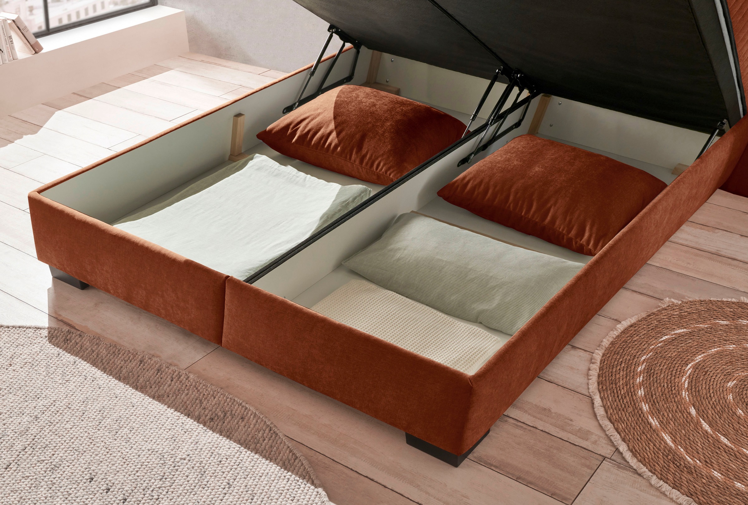 ED EXCITING DESIGN Boxbett »Nagol«, mit Bettkasten, mit Wendematratze, erhältlich in verschiedenen Breiten