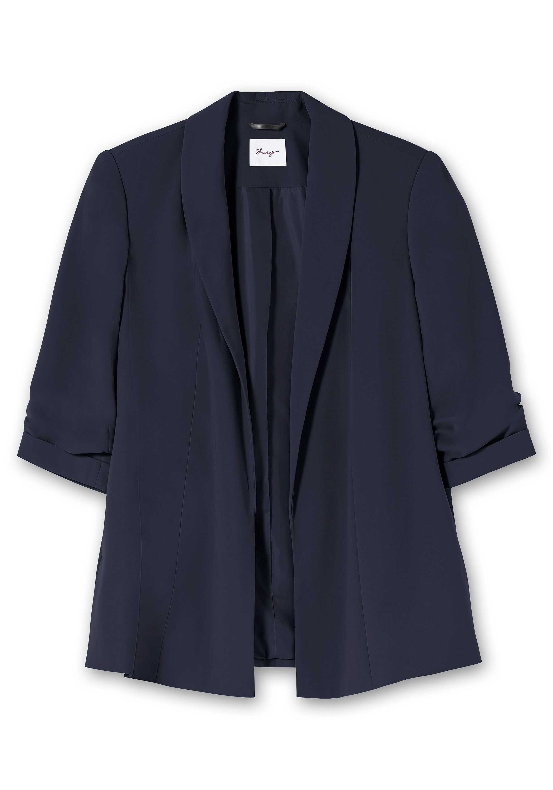 Sheego Longblazer »Blazer mit Schalkragen und gerafftem 3/4-Arm«