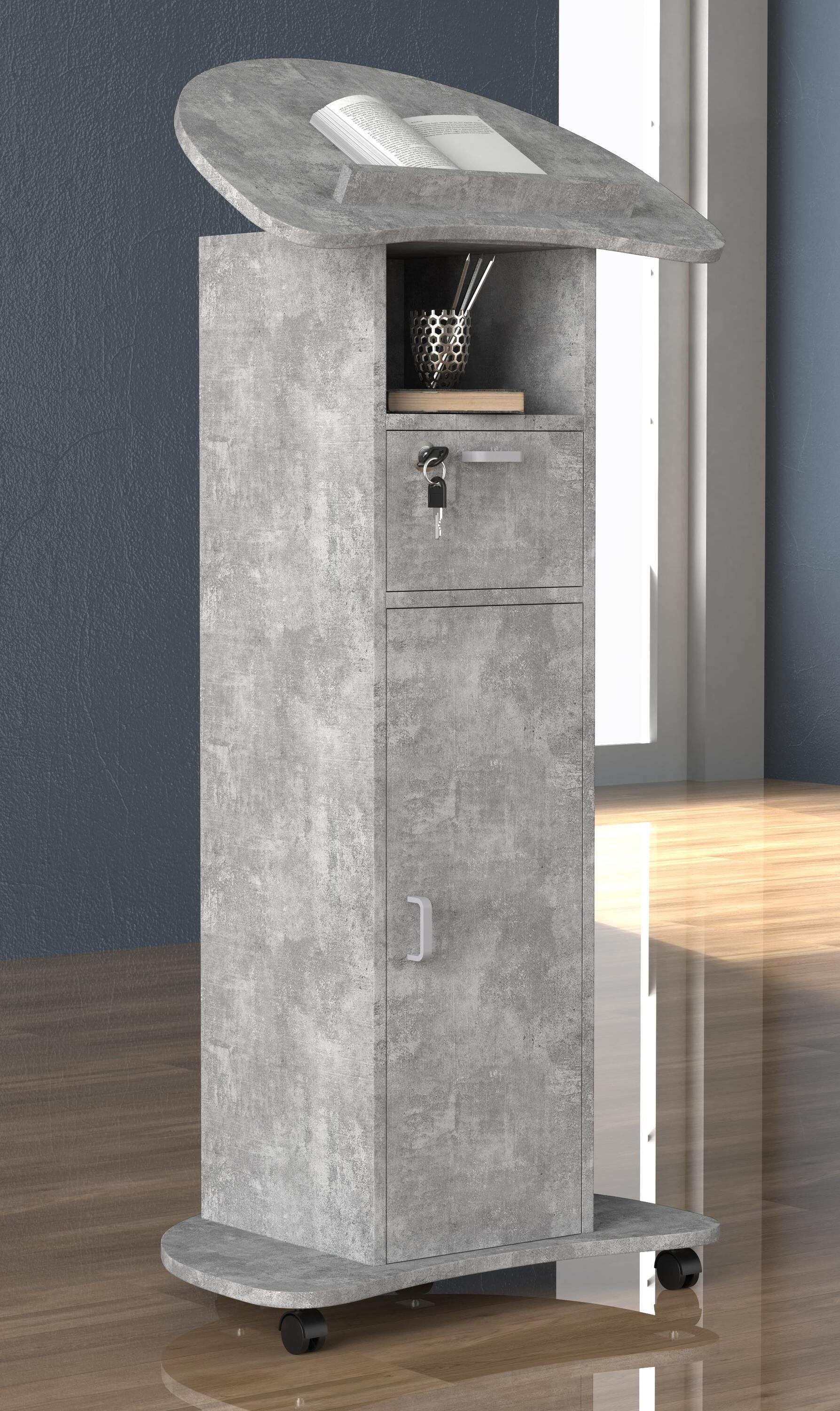 VCM Stehpult »Holz Stehpult Rednerpult Stehtisch Rollen Redola T« 1 Stk. tlg.