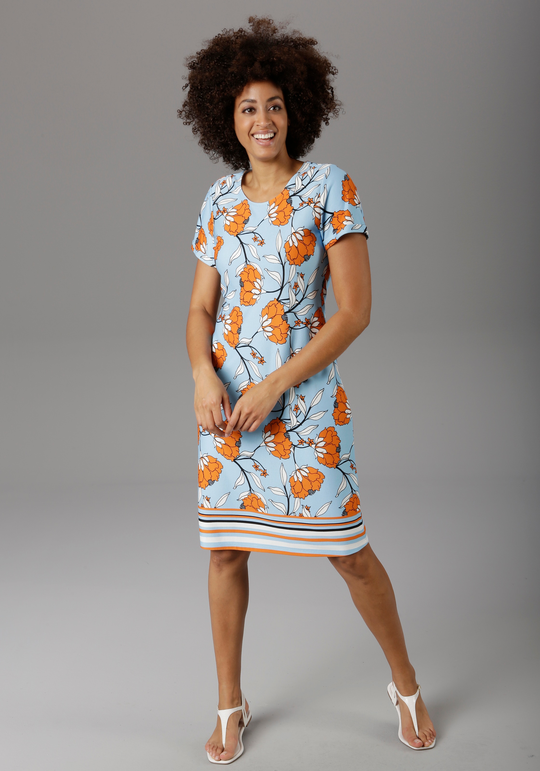 Aniston SELECTED Sommerkleid, im modischen Blumendruck - NEUE KOLLEKTION
