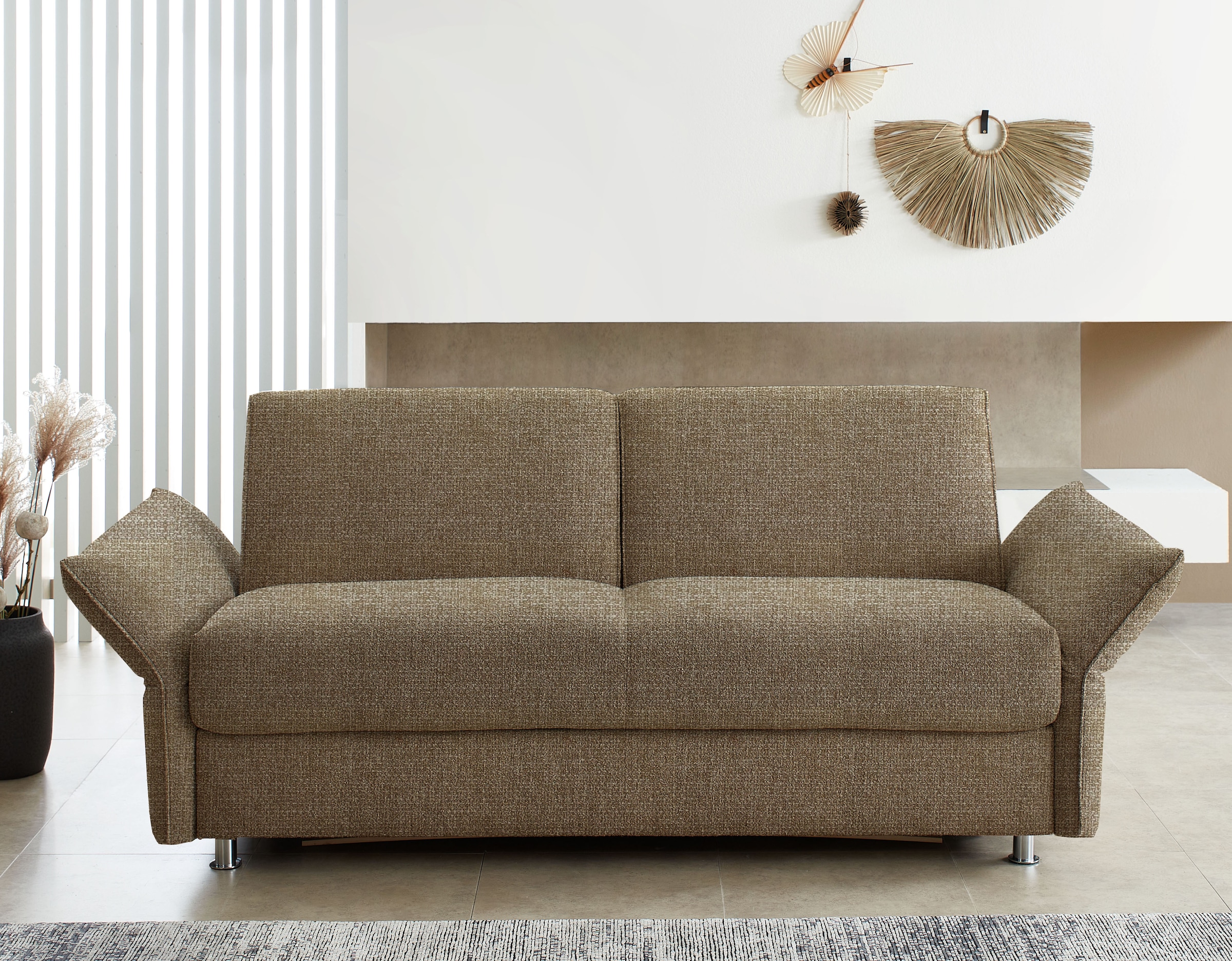 Bali Schlafsofa »LINA, Dauerschlaffunktion, 140 u. 160 er Breiten« durchgehender Lattenrost mit 6-facher Härtegradregulierung