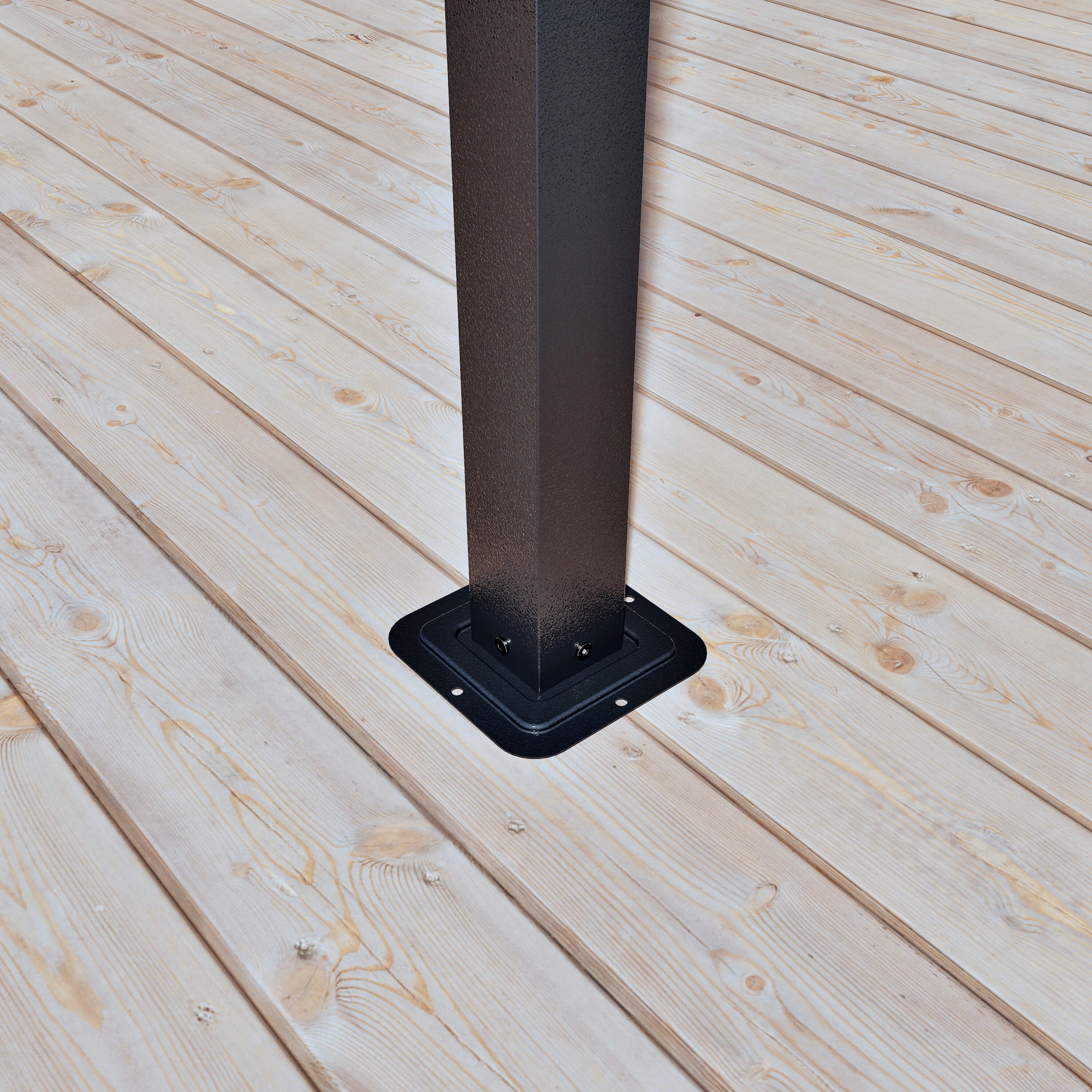 Sojag Terrassendach »Terrassenüberdachung Budavar Schwarz« Inkl. Moskitonetzen & Vorhängen