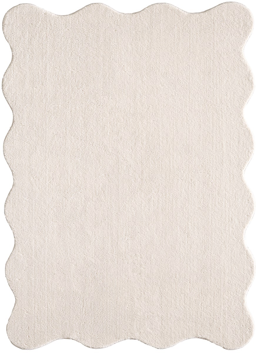 the carpet Teppich »Relax Scallop kuschelig & Super Soft,« wellenförmig Anti-Rutsch Unterseite, Waschbar bis 30 Grad, Felloptik,