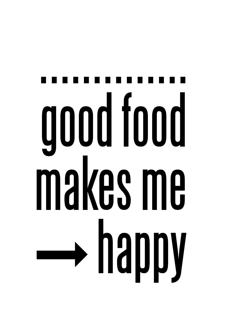 queence Wanddekoobjekt makes food happy«, Schriftzug Online OTTO »Good - me im Shop auf Stahlblech