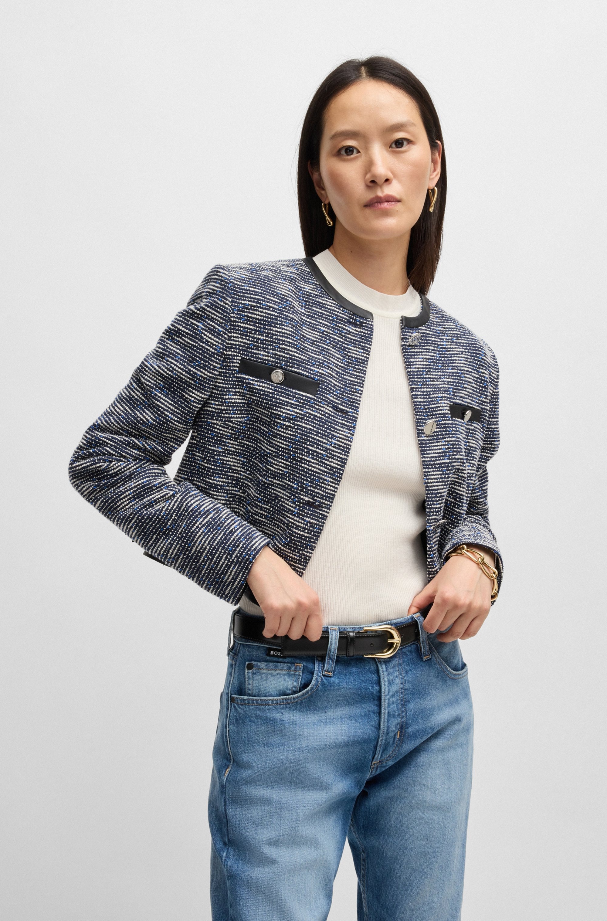 BOSS Ledergürtel »Carol-St-G_Sz30« mit abgerundeter Schließe