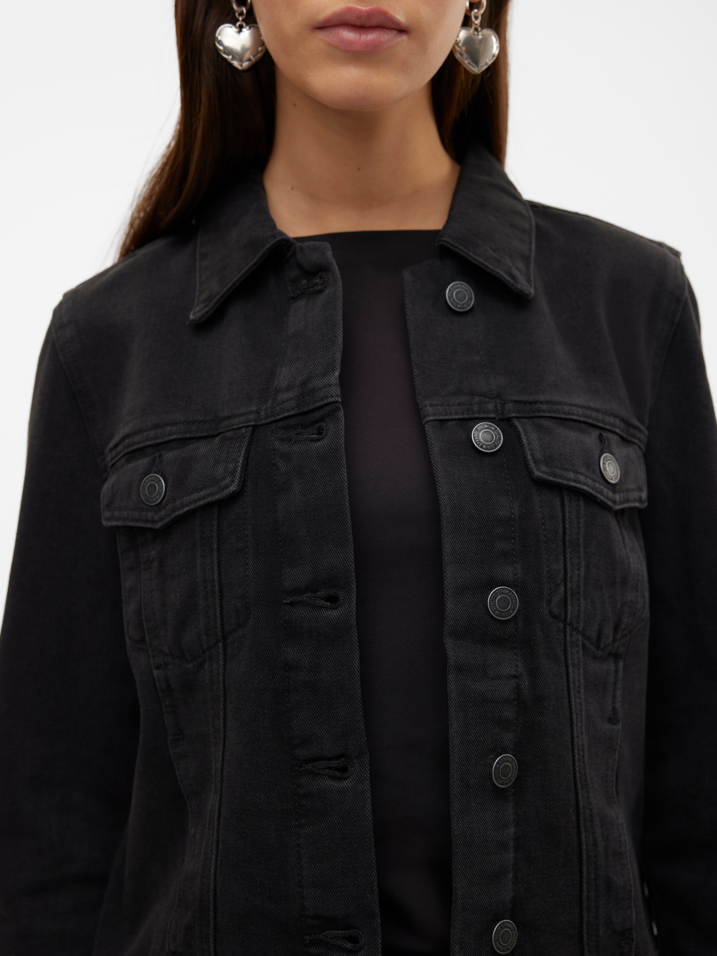 Vero Moda Jeansjacke »VMZORICA LS DENIM JACKET MIX NOOS«, mit leichten Destroyed Effekten