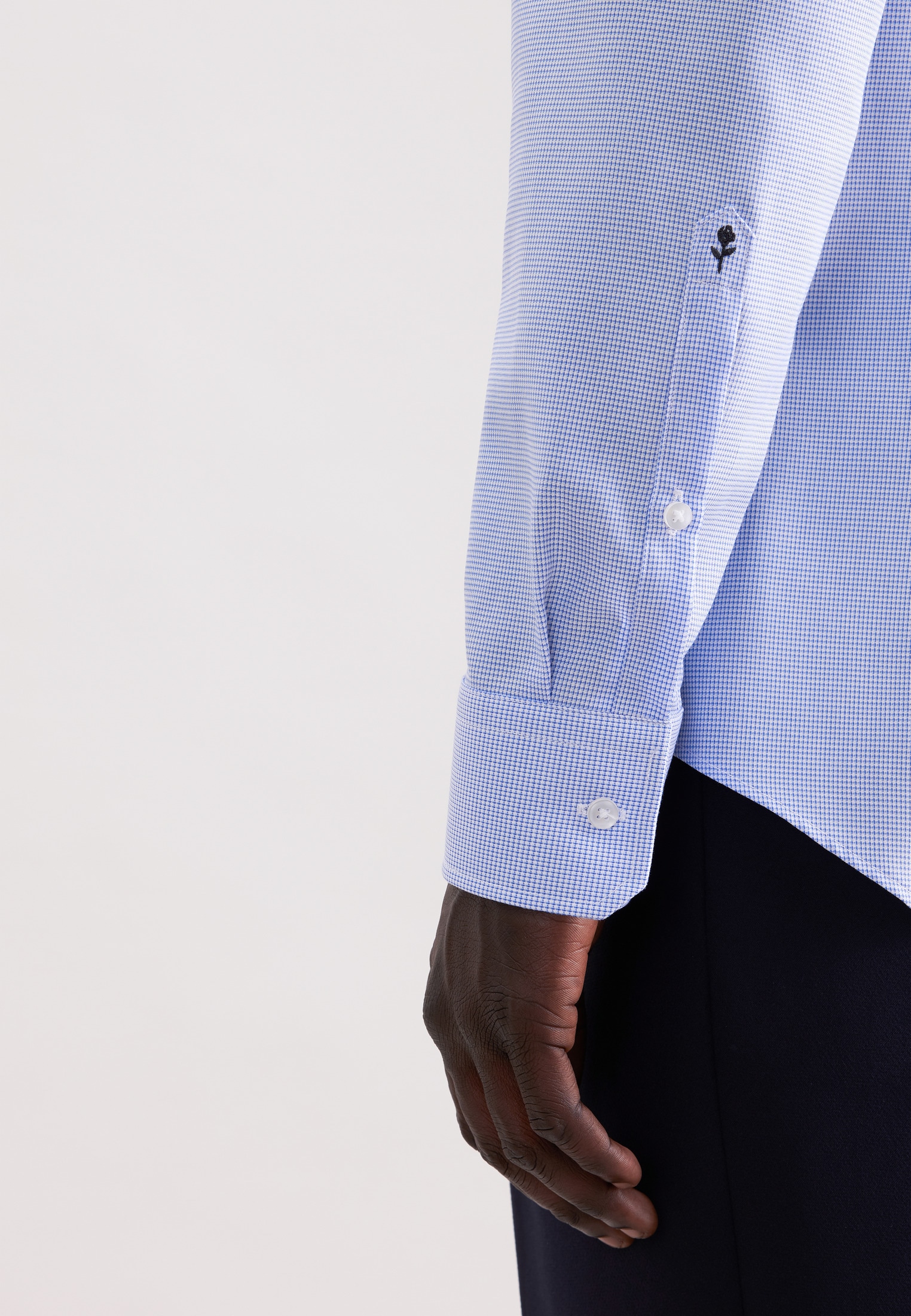 seidensticker Businesshemd »Schwarze Rose« Shaped 1/1 Kentkragen Struktur