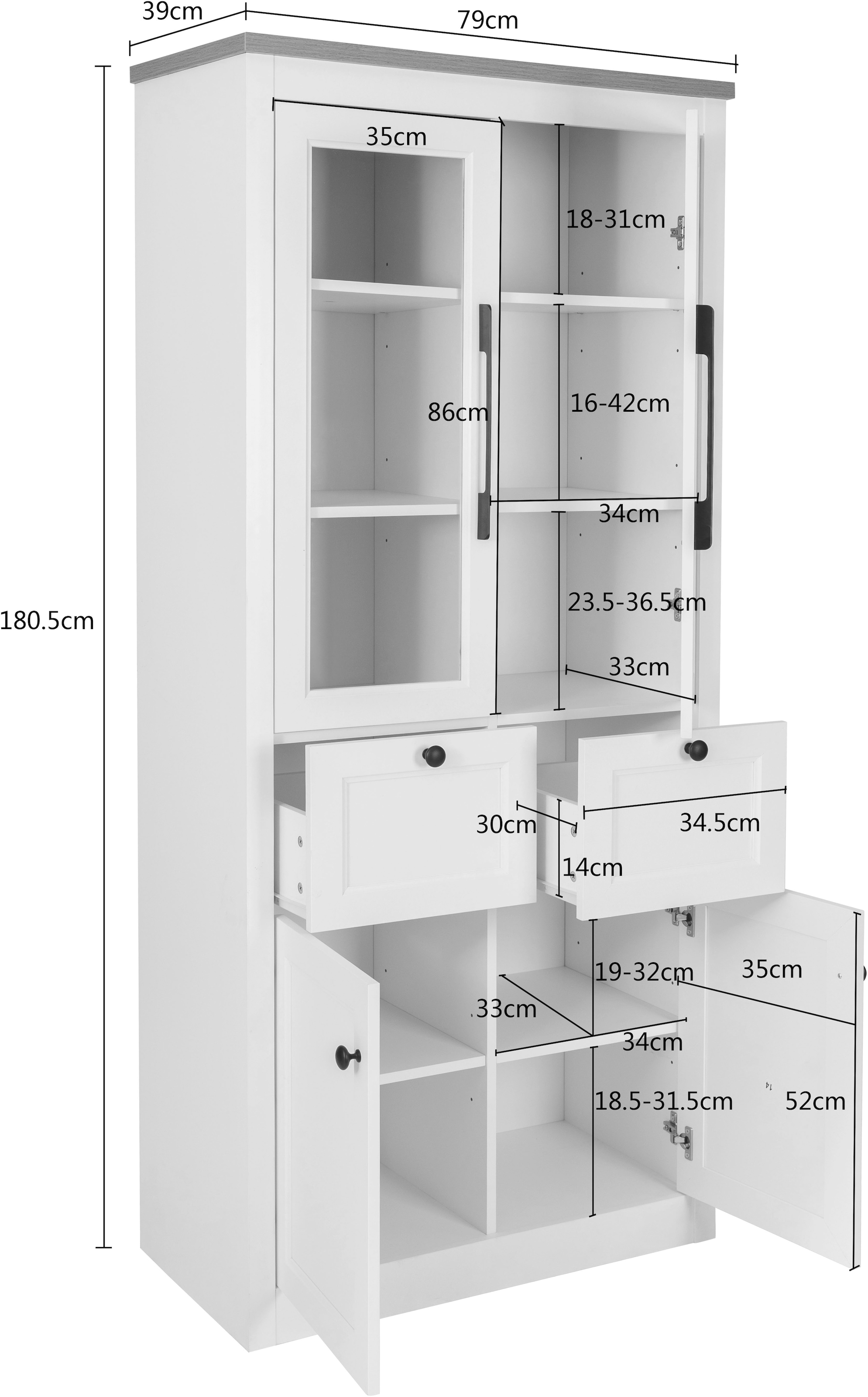 OTTO home Standvitrine »Rigny«