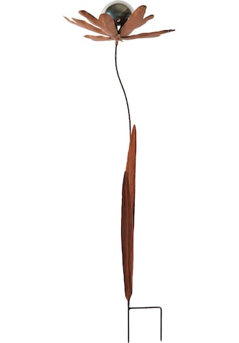 Deko-Windrad »Rusty Flower«, in Rostoptik Materialmix 118 cm hoch