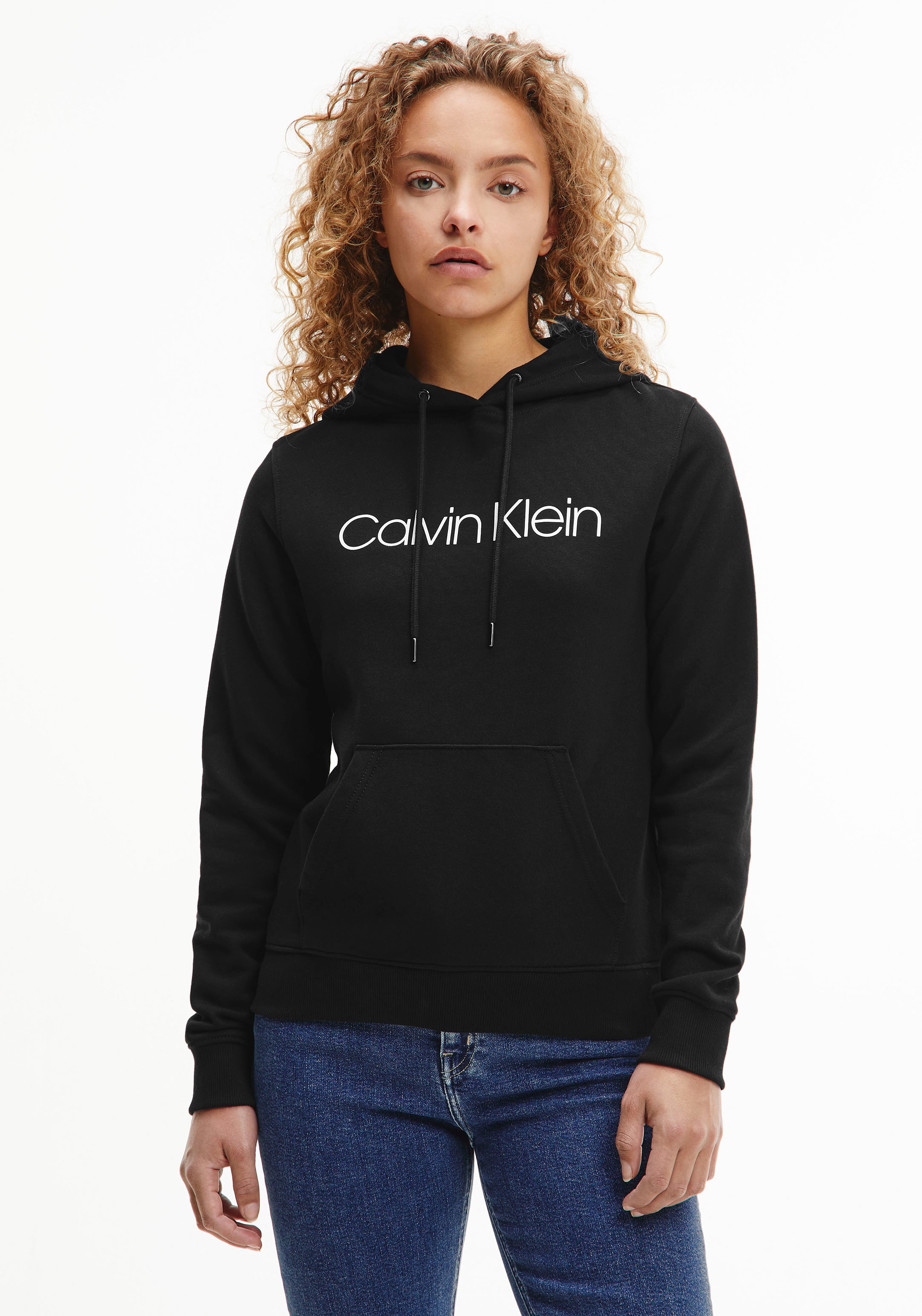 bei tlg.), Calvin OTTO (1 Klein Logo-Schriftzug LOGO Klein Calvin CORE »LS Kapuzensweatshirt großem mit HOODIE«,