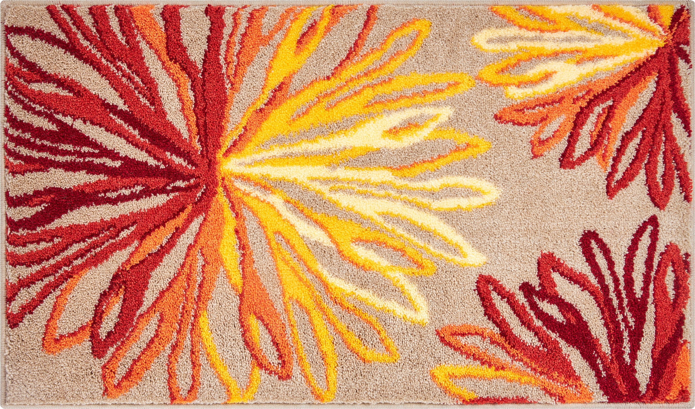 Grund Badematte »Art«, rutschhemmend beschichtet, fußbodenheizungsgeeignet, florales Muster, elegante Badematte