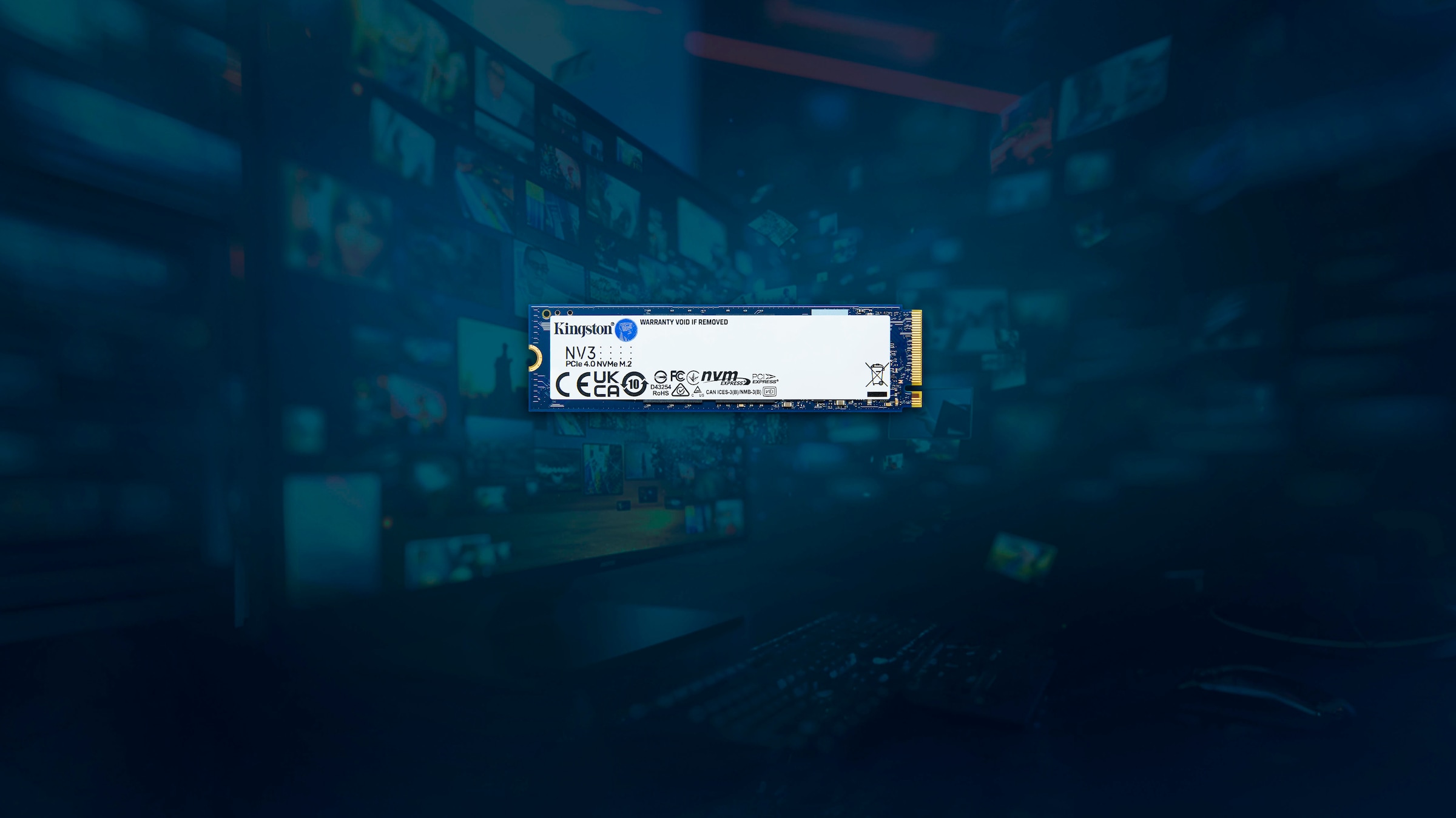 Kingston interne SSD »500G NV3 M.2 2280 NVMe SSD« 500 GB Anschluss M.2 (2880)