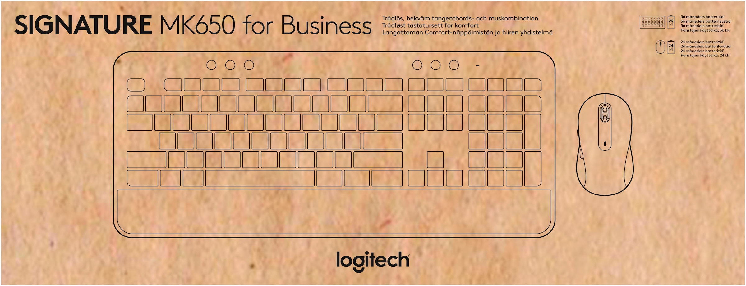 Logitech Tastatur »Signature MK650 Combo For Business«, (Fn-Tasten-Windows-Sperrtaste-Ziffernblock)