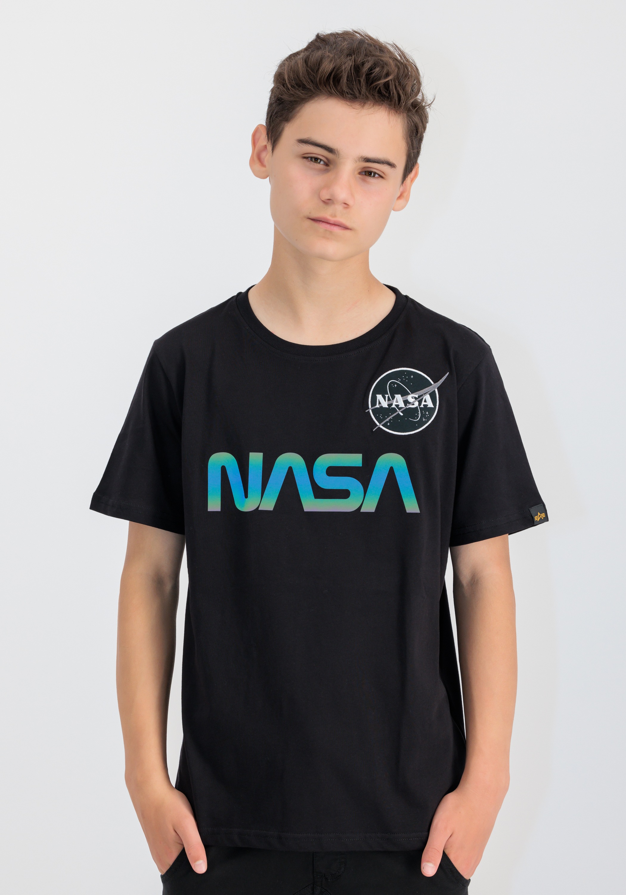 Alpha Industries T-Shirt »Alpha Industries Kids - T-Shirts NASA Rainbow Refl. T Kids«