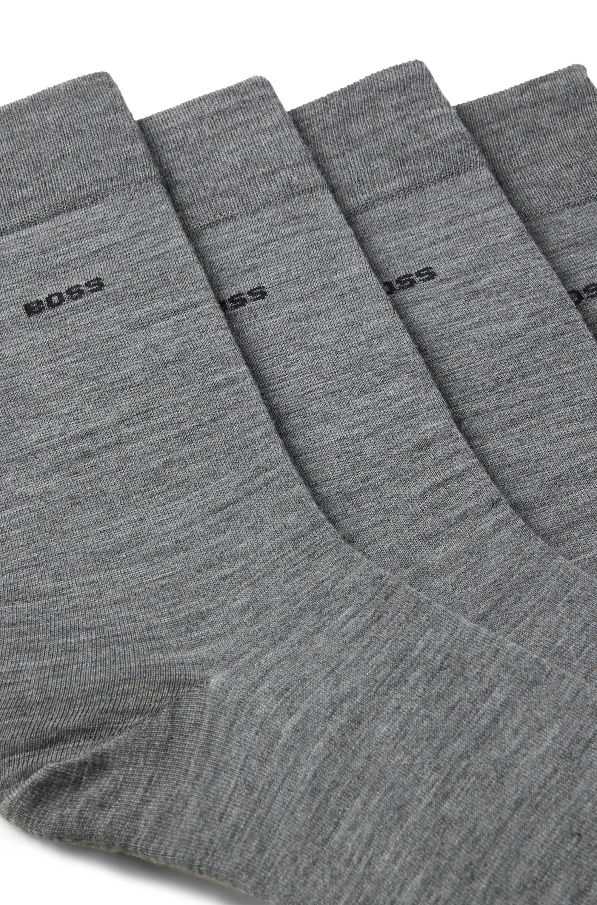 BOSS Socken »2P RS Uni WO«, (Packung, 2 Paar, 2er Pack), mit eingesticktem Markenlogo