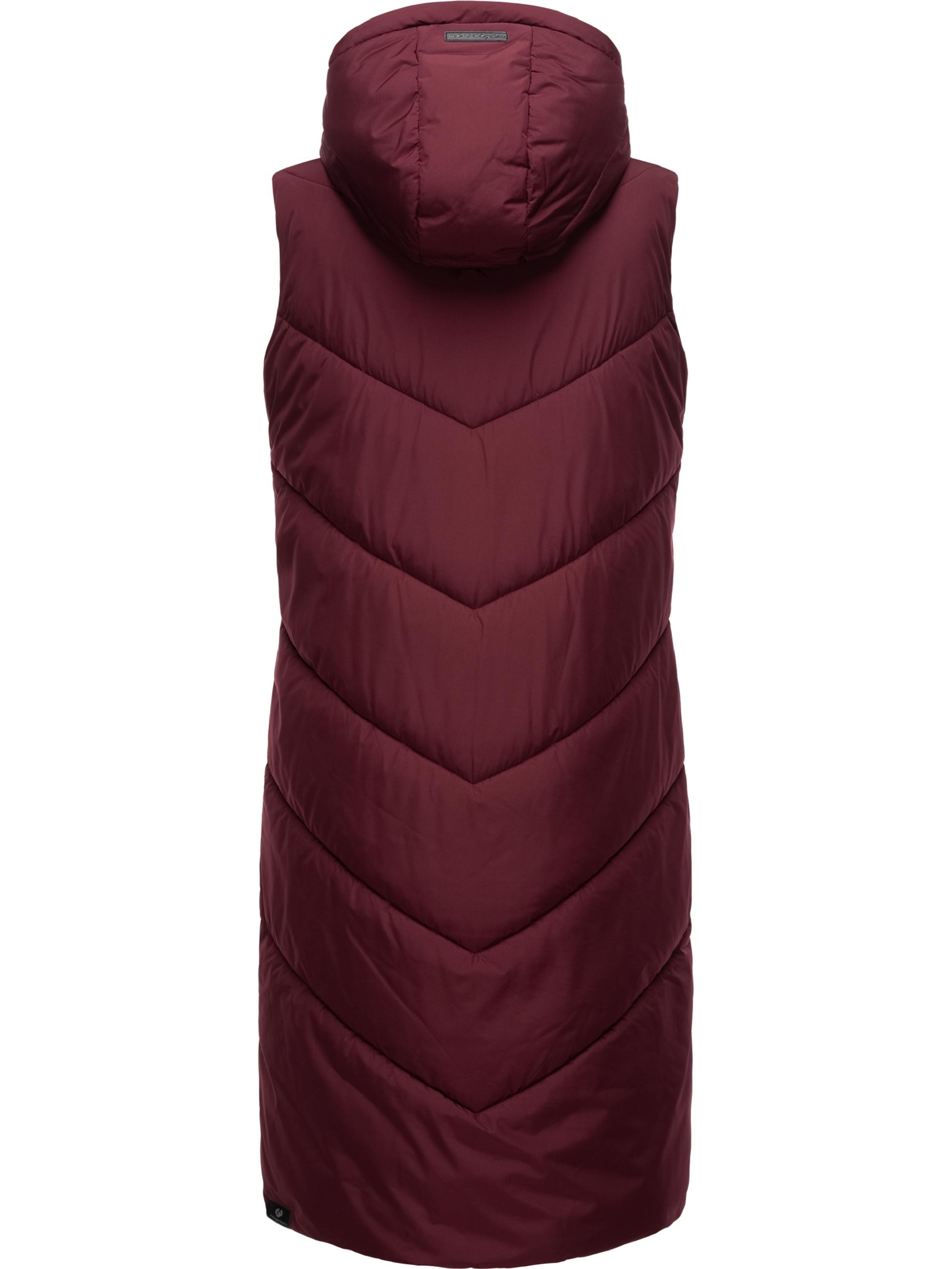 Ragwear Steppweste »Steppweste Suminka Vest«, (1 tlg.), Wasserdichte, lange Damen Winterweste