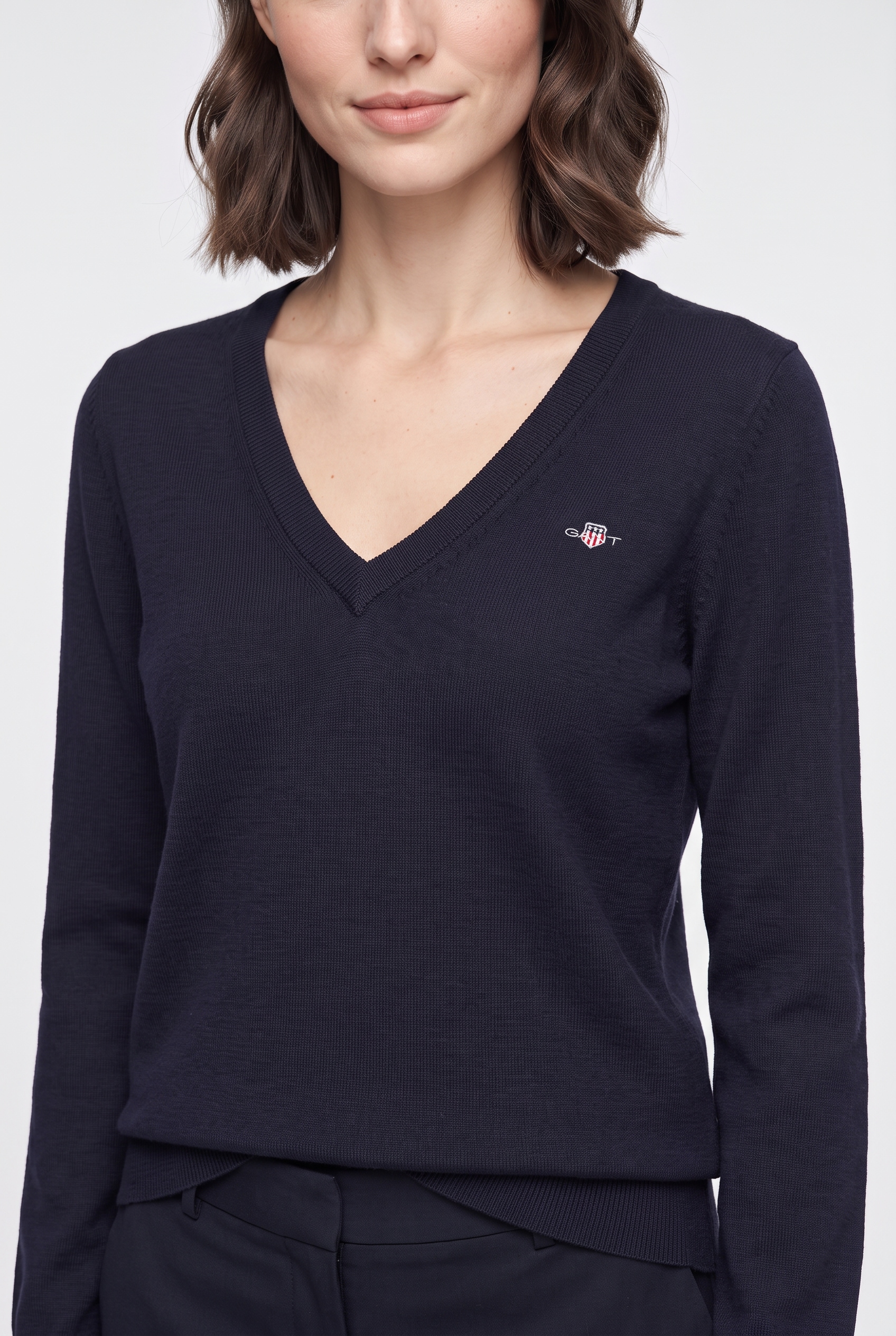 Gant Strickpullover »WOOL COTTON V-NECK«