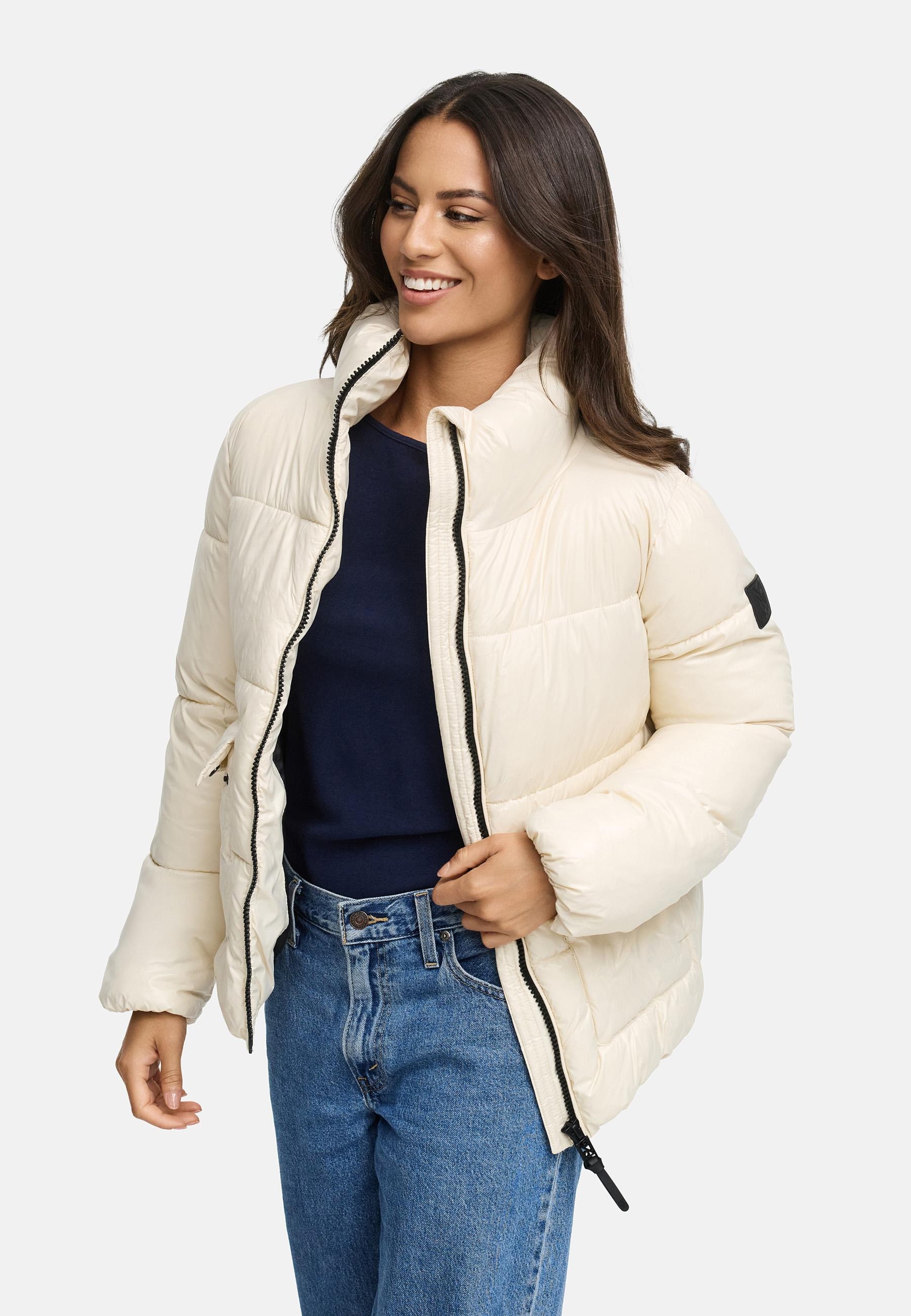 Navahoo Kurzjacke »Kurzjacke Eispracht 14« ohne Kapuze Kurze gesteppte Damen Winterjacke