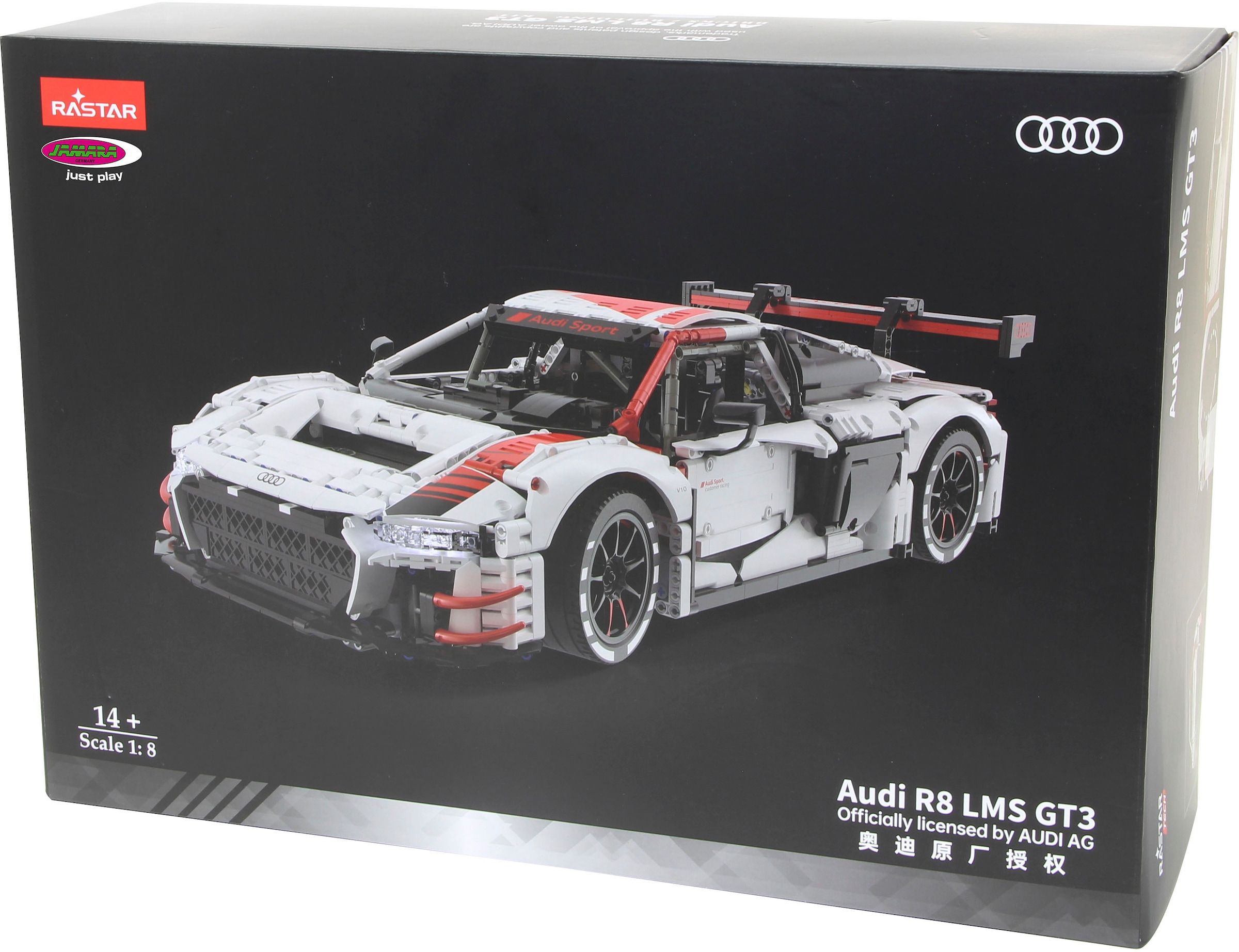 Jamara Sammlerauto »Audi R8 LMS GT3 1:8 weiß Bricks«, 1:8