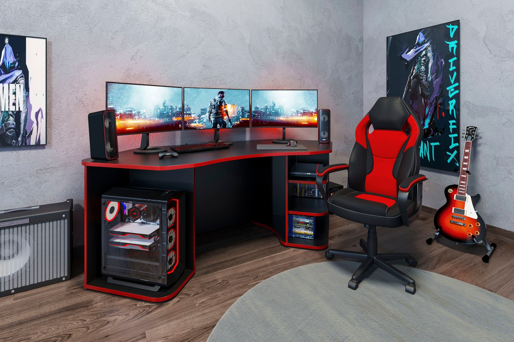 Homexperts Büromöbel-Set »Tron«, (Spar-Set, 2 St.), Gaming-Set bestehend aus... kaufen
