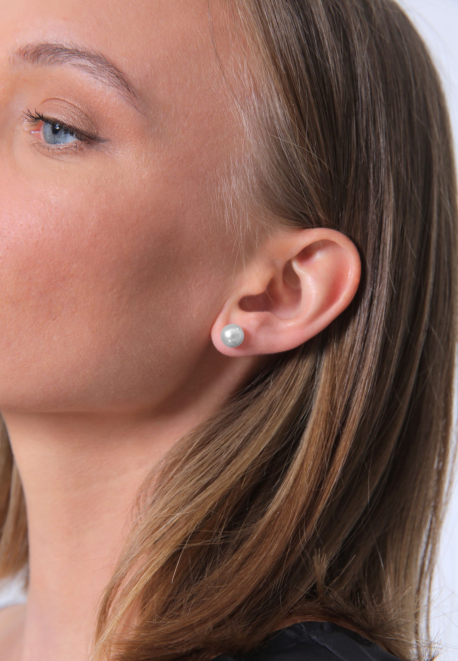 Nenalina Paar Ohrstecker »Ohrringe Basic Synthetische Perle 925 Silber«