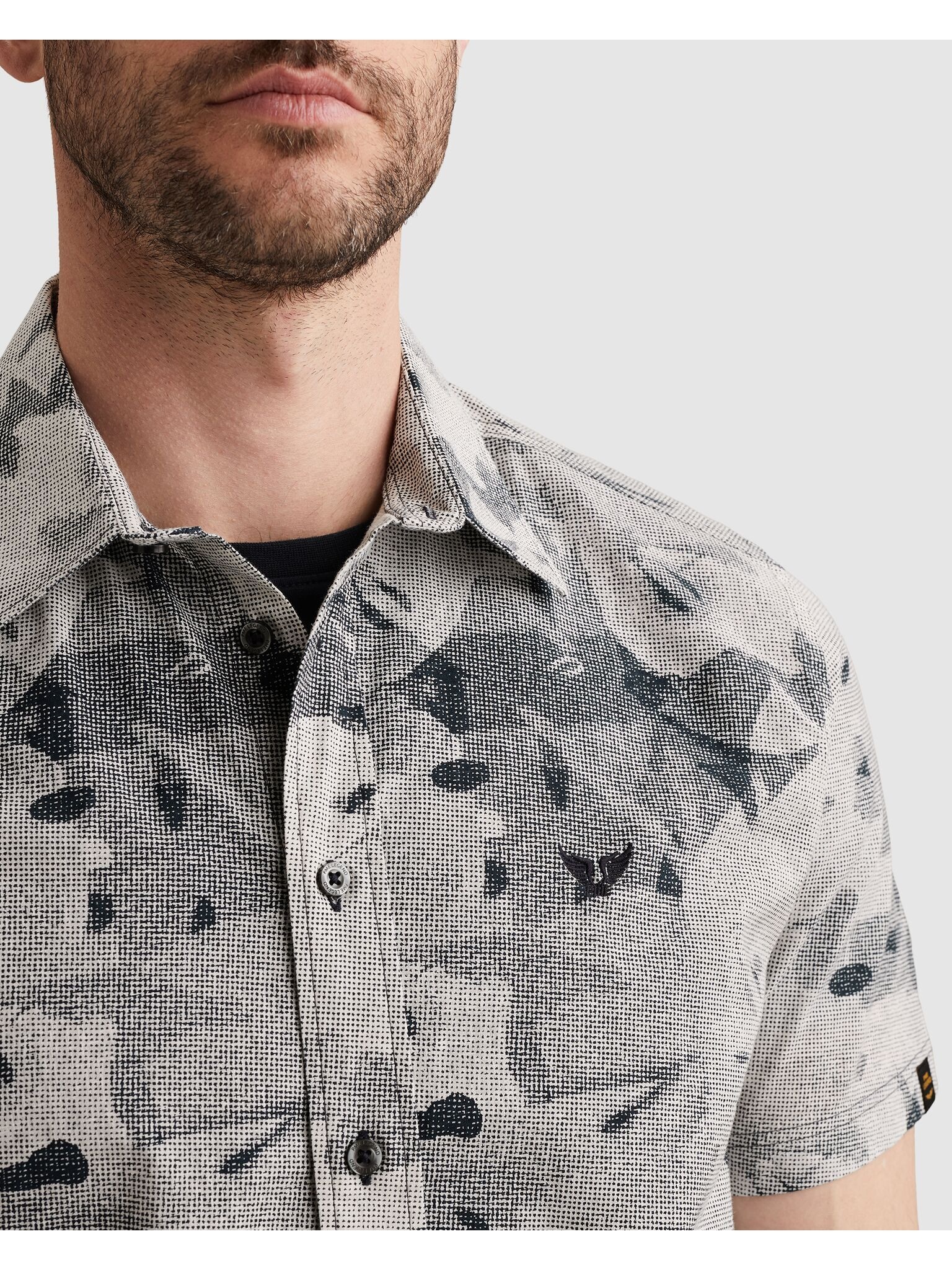 PME LEGEND Kurzarmhemd »Short Sleeve Shirt Print on cotton slub« mit All-Over Print