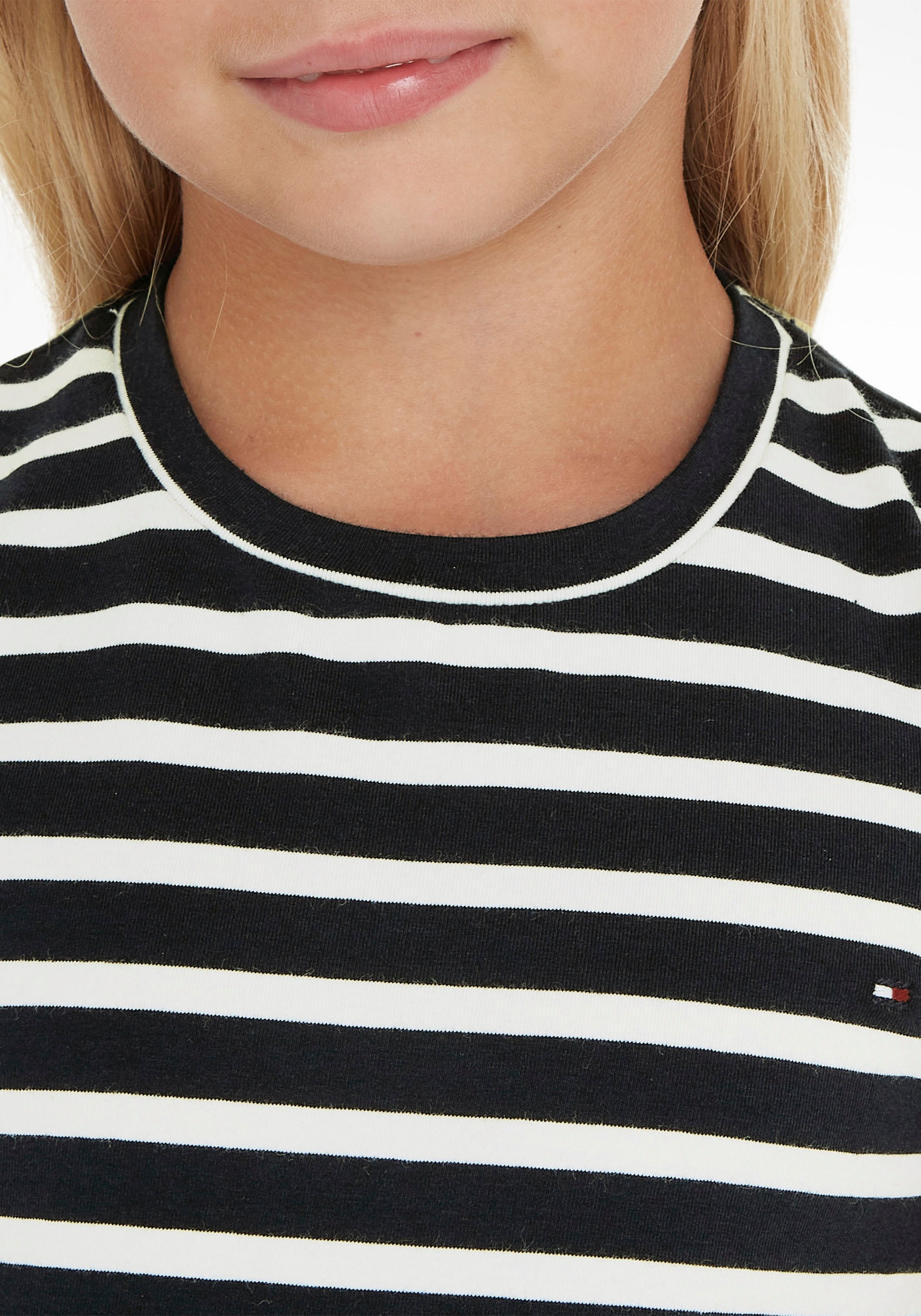 Tommy Hilfiger T-Shirt »STRIPED RUFFLE SLEEVE TOP S/S«