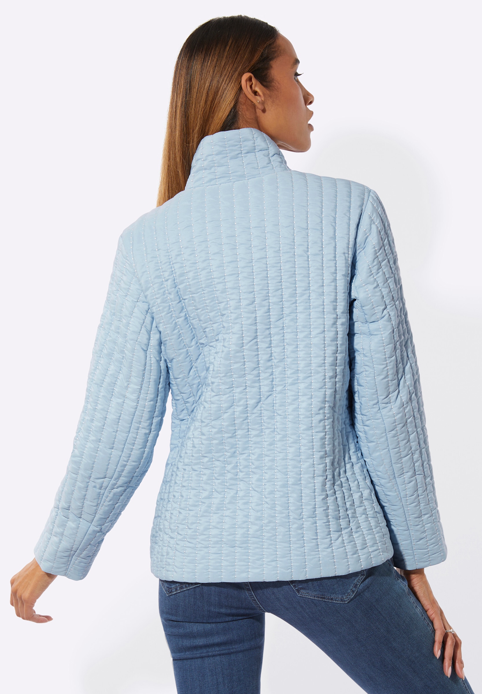 creation L Steppjacke »Jacke Jacke mit Zipper-Garage« ohne Kapuze