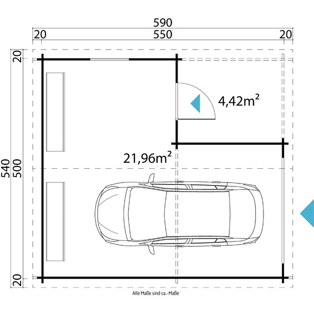 LASITA MAJA Garage »Nevis«, (Mit zusätzliche Eingang) bei OTTO