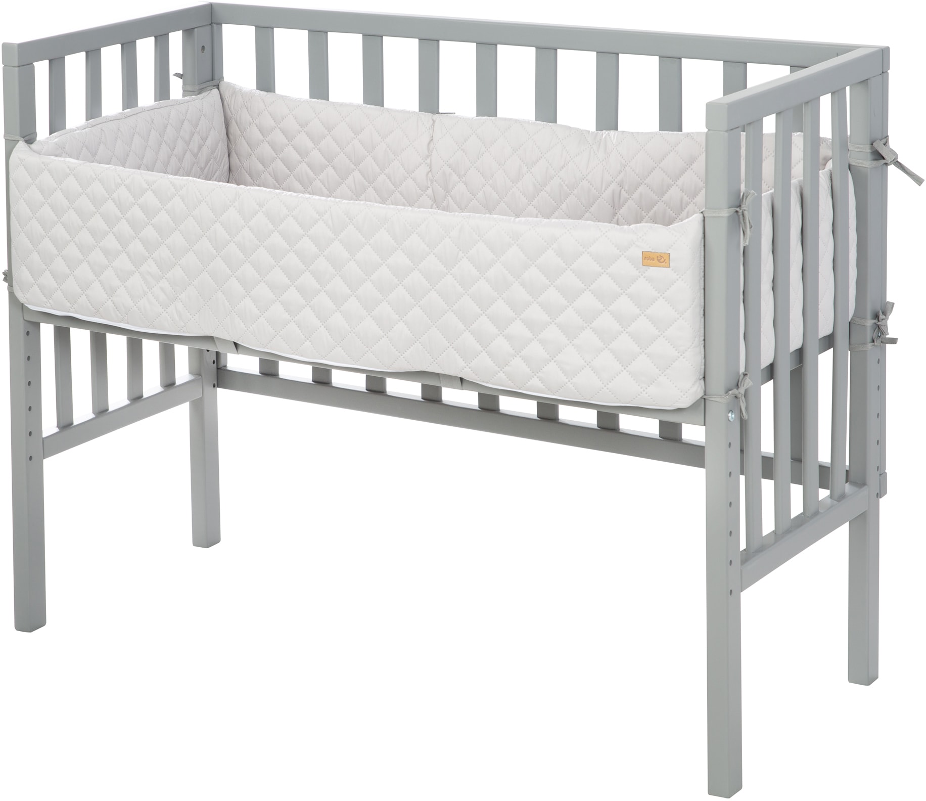 roba® Beistellbett »2in1 roba Style, taupe«, mit Matratze, Nestchen und Sicherheitsbarriere