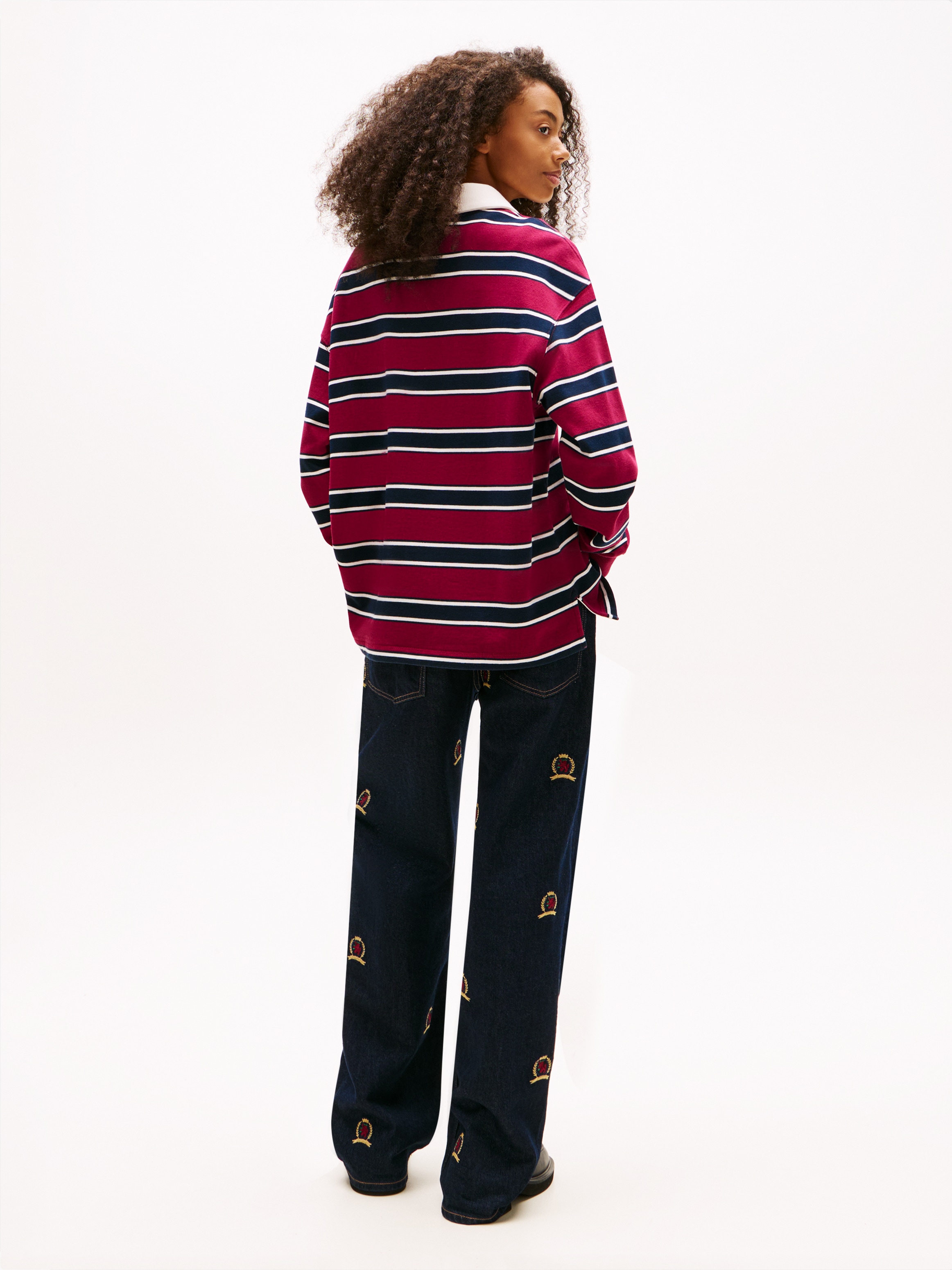 Tommy Jeans Sweatshirt »TJW RLX S-FLAG STRIPE RUGBY EXT«
