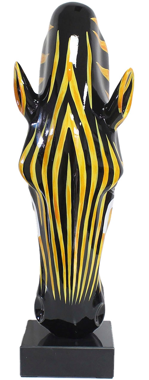 GILDE Tierfigur »Skulptur Zebra Zebrakopf orange; schwarz; weiß H. 50 cm«