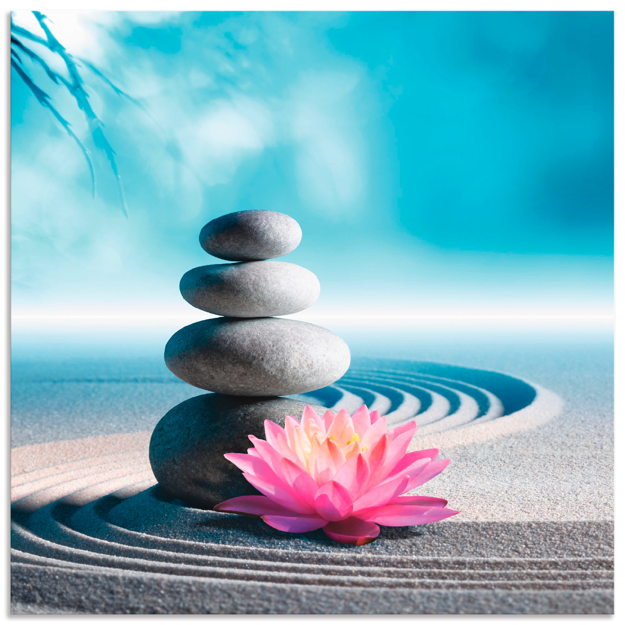»Sand, und St.), als Zen-Garten«, Alubild, oder Zen, Wandbild OTTO Lilie Spa-Steine bei online Größen Leinwandbild, Poster in versch. in (1 Artland Wandaufkleber