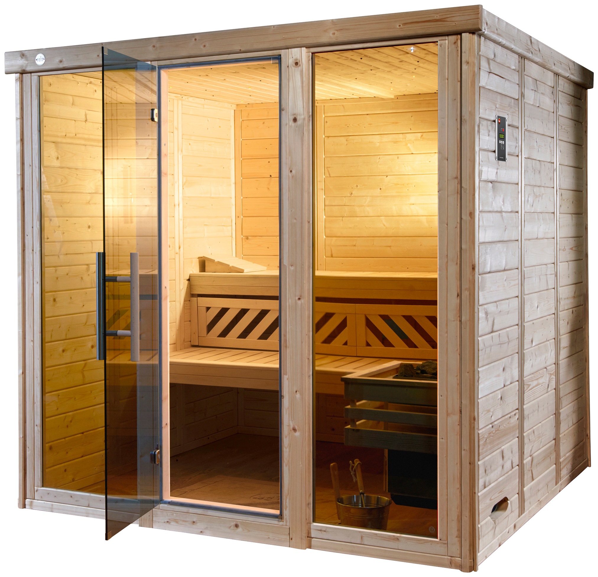 weka Sauna »Kemi Panorama« 7,5 kW Ofen mit ext. Steuerung