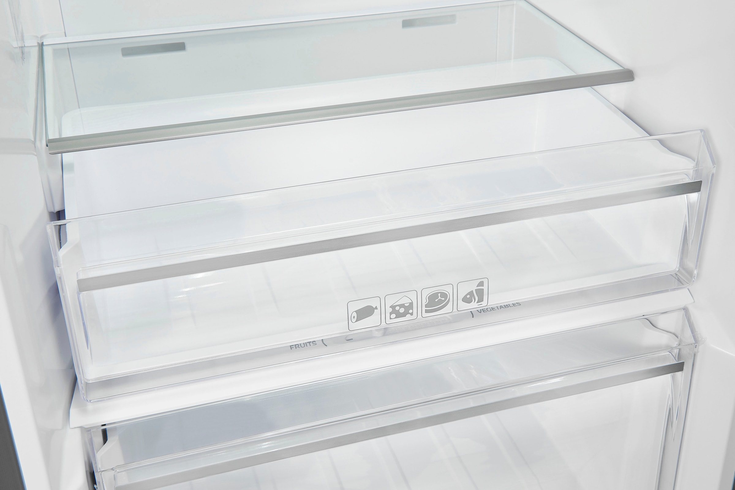 exquisit Vollraumkühlschrank »KS360-V-HE-040D«, 359 Liter Nutzinhalt, NoFrost, Display