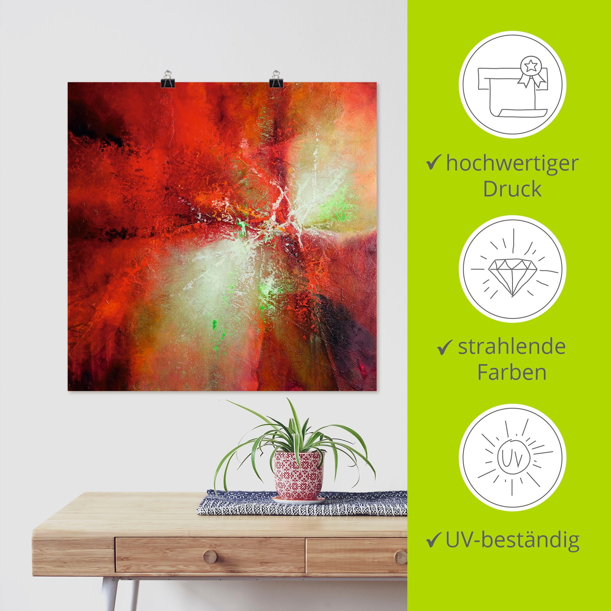 Artland Wandbild »Energie« Gegenstandslos 1 Stk. tlg. als Leinwandbild, Poster in verschied. Größen