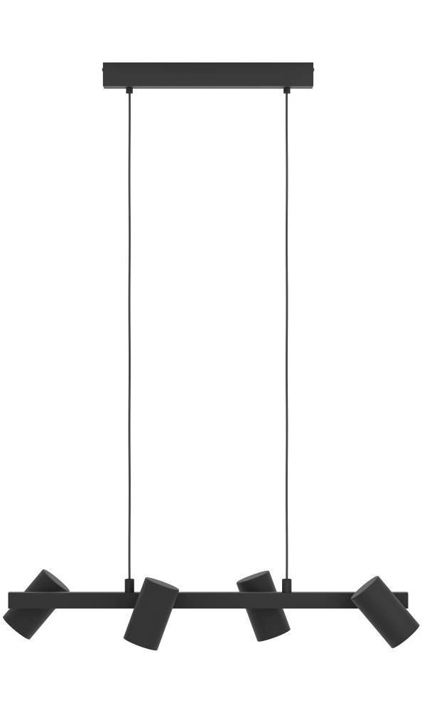 EGLO Hängeleuchte »GATUELA 1 Pendellampe, Stahl, IP20, E14, Esszimmerlampe, Modern, Lampe« E14 1 Stk. Pendelleuchte mit 4 Spots, Metall in Schwarz, Esszimmerlampe, E27