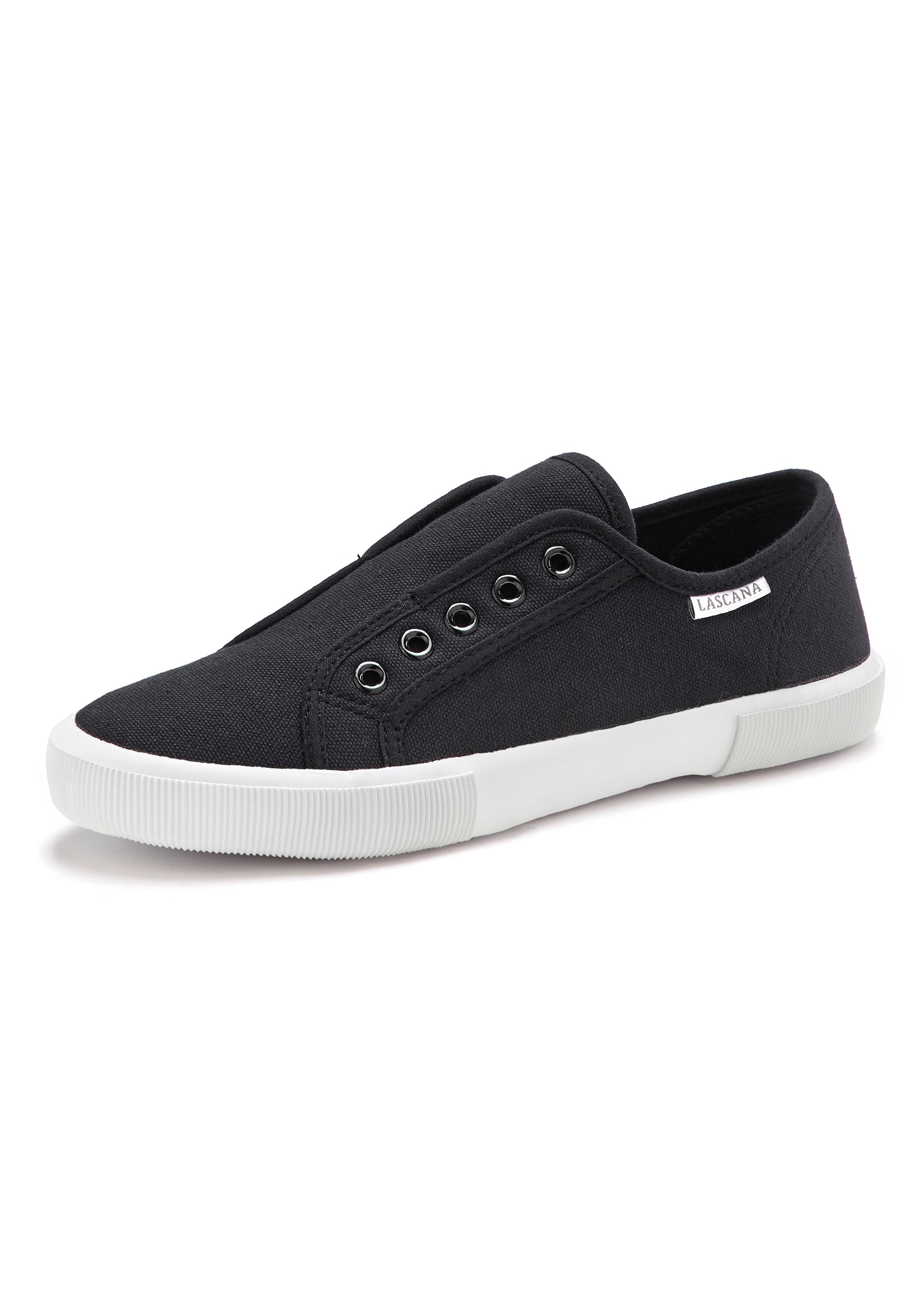 LASCANA Sneaker, Slipper, Halbschuh, Slip-On-Sneaker bequem zum Reinschlüpfen, Slip-Ons