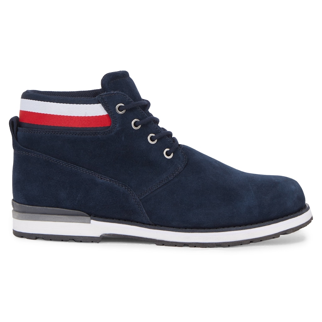 Tommy Hilfiger Schnürboots »CORE HILFIGER SUEDE BOOT«, mit Anziehlasche