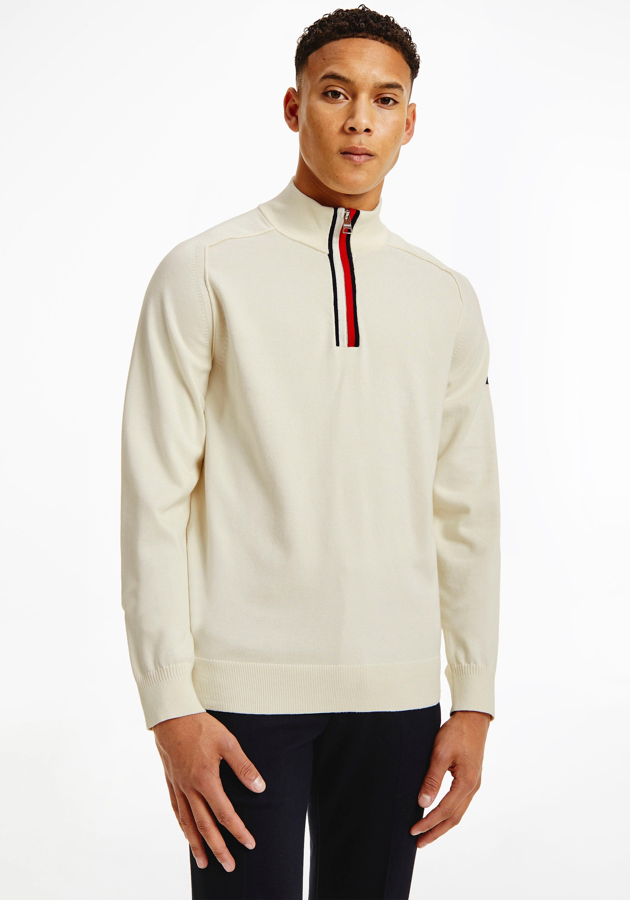 Tommy Hilfiger Troyer »GLOBAL STRIPE ZIP MOCK«