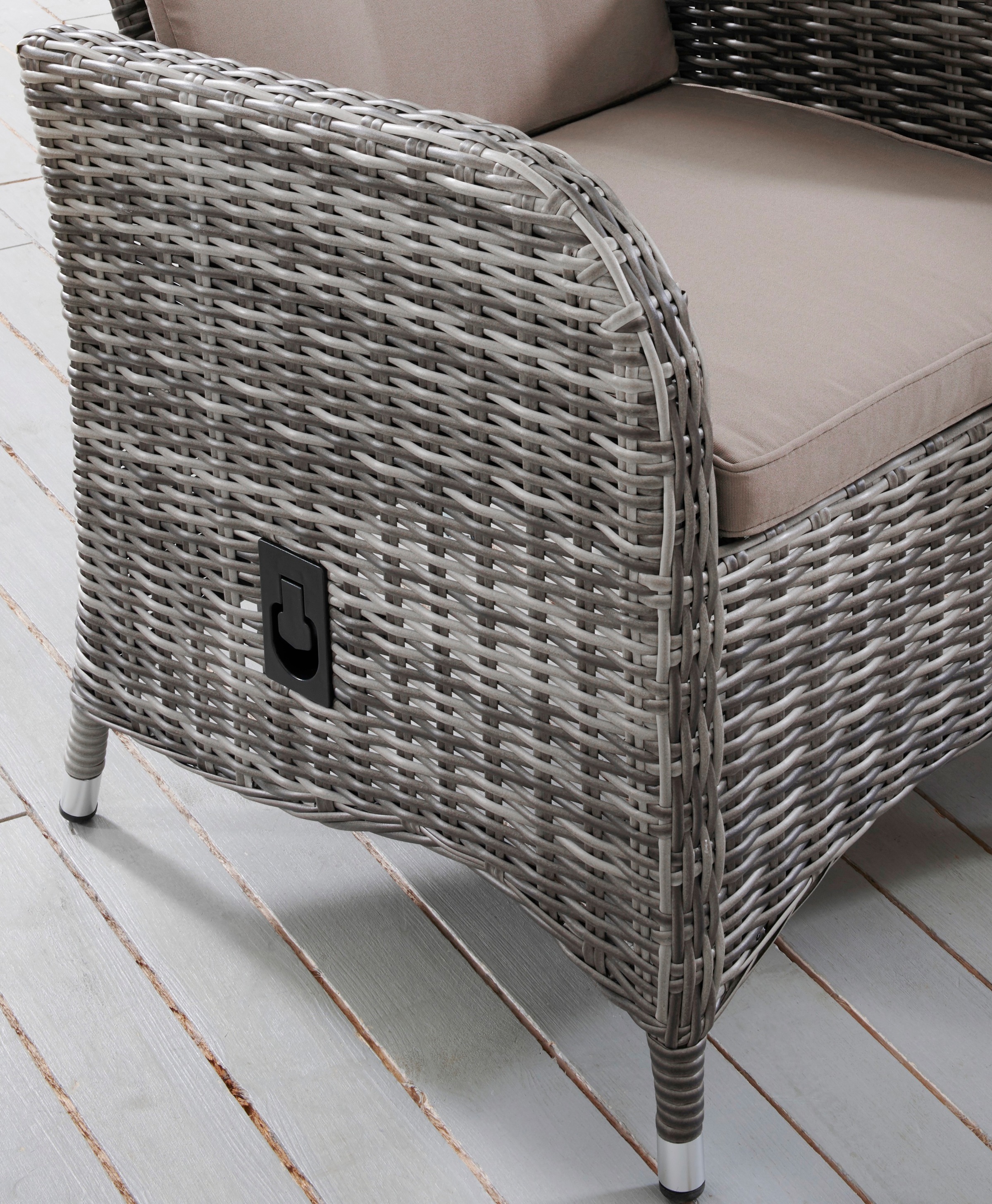 Destiny Hochlehner »BAHIA«, (Set), 2 St., Aluminium, Polyrattan, inkl. Auflagen