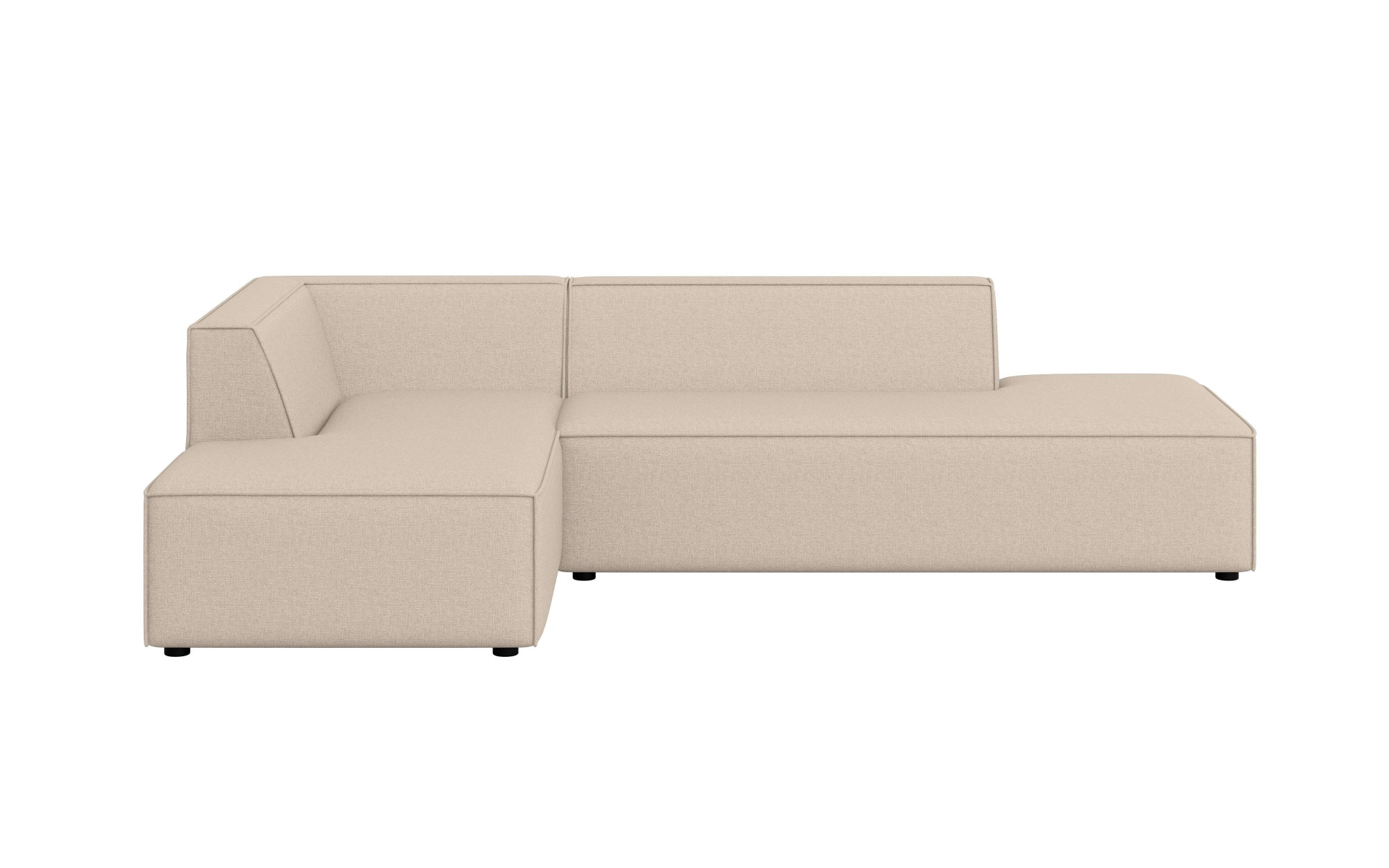 INOSIGN Ecksofa »Ecksofa Cavan mit Ottomane links oder rechts bestellbar« L-Form mit Wellenunterfederung, Maße B/T/H: 270/180/72 cm