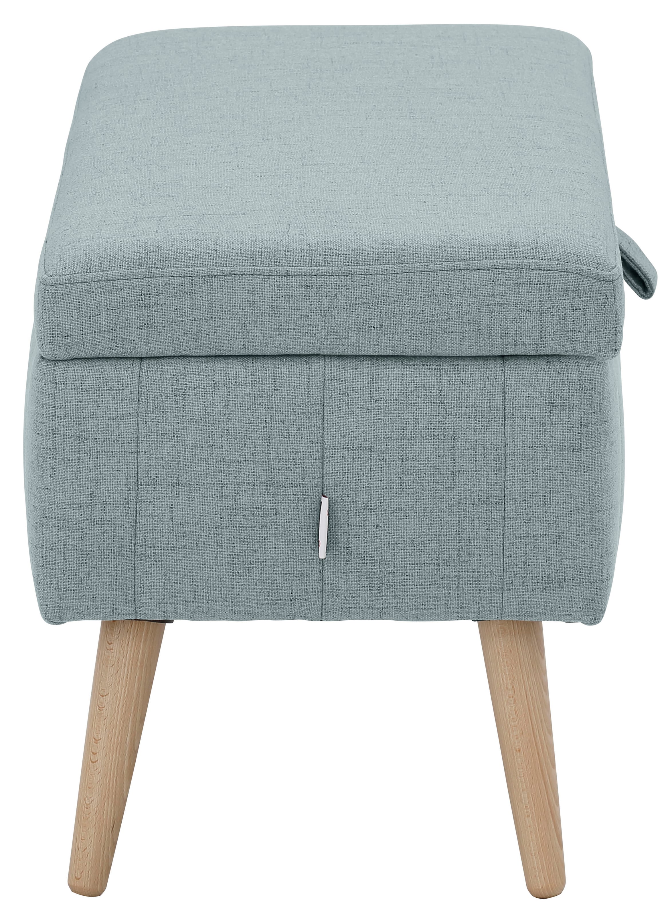 INOSIGN Truhenbank »AMIRA Sitzbank mit Stauraum, Maße B/T/H: 81/36/43 cm«, mit Staufach, in 3 Bezugsqualitäten mit feiner Steppung