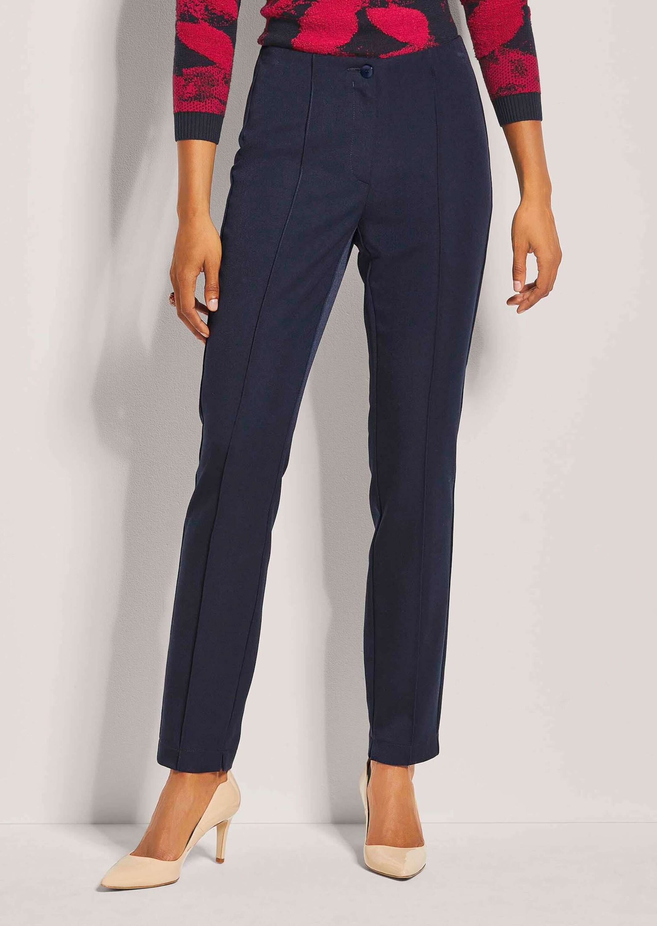 MADELEINE Stoffhose »Schlupfhose Slim Fit Stretchhose mit Biesen«