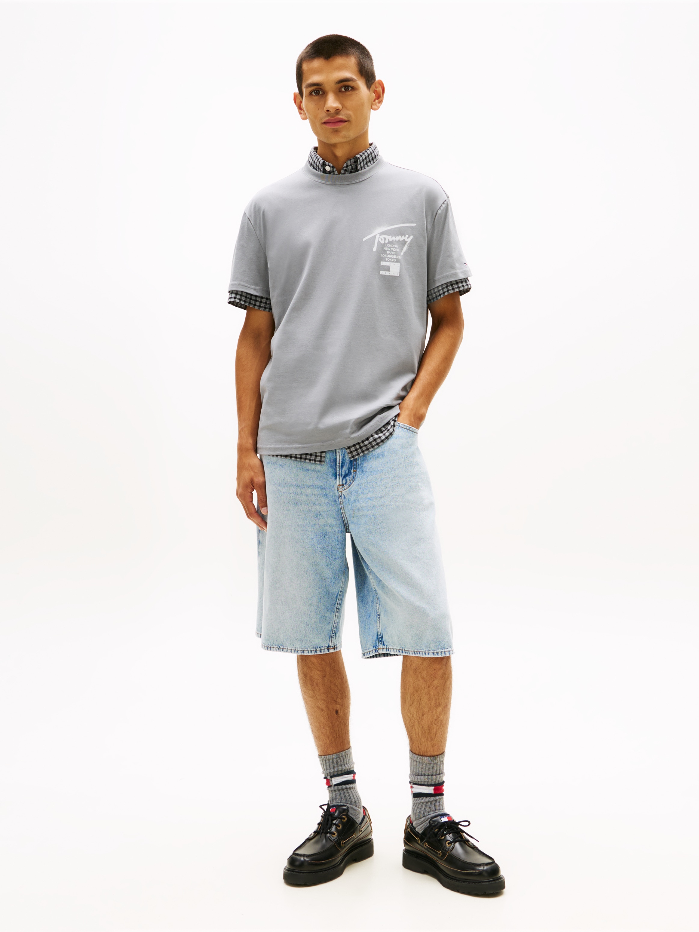 Tommy Jeans T-Shirt »TJM REGULAR CITY SIGN« Regular fit mit Markenprint